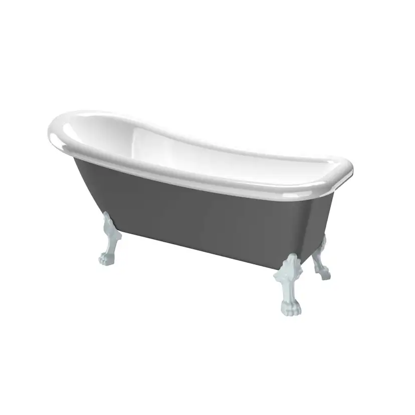 Badekar Bathlife Ideal Grå med Føtter