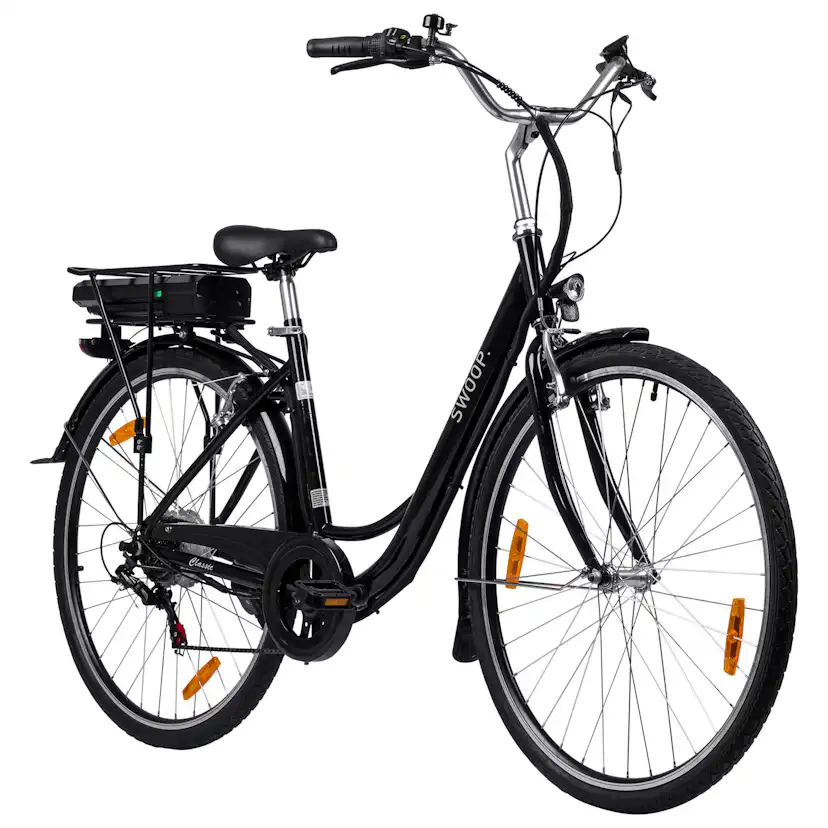 El-sykkel Swoop Classic, dame 28" Sort