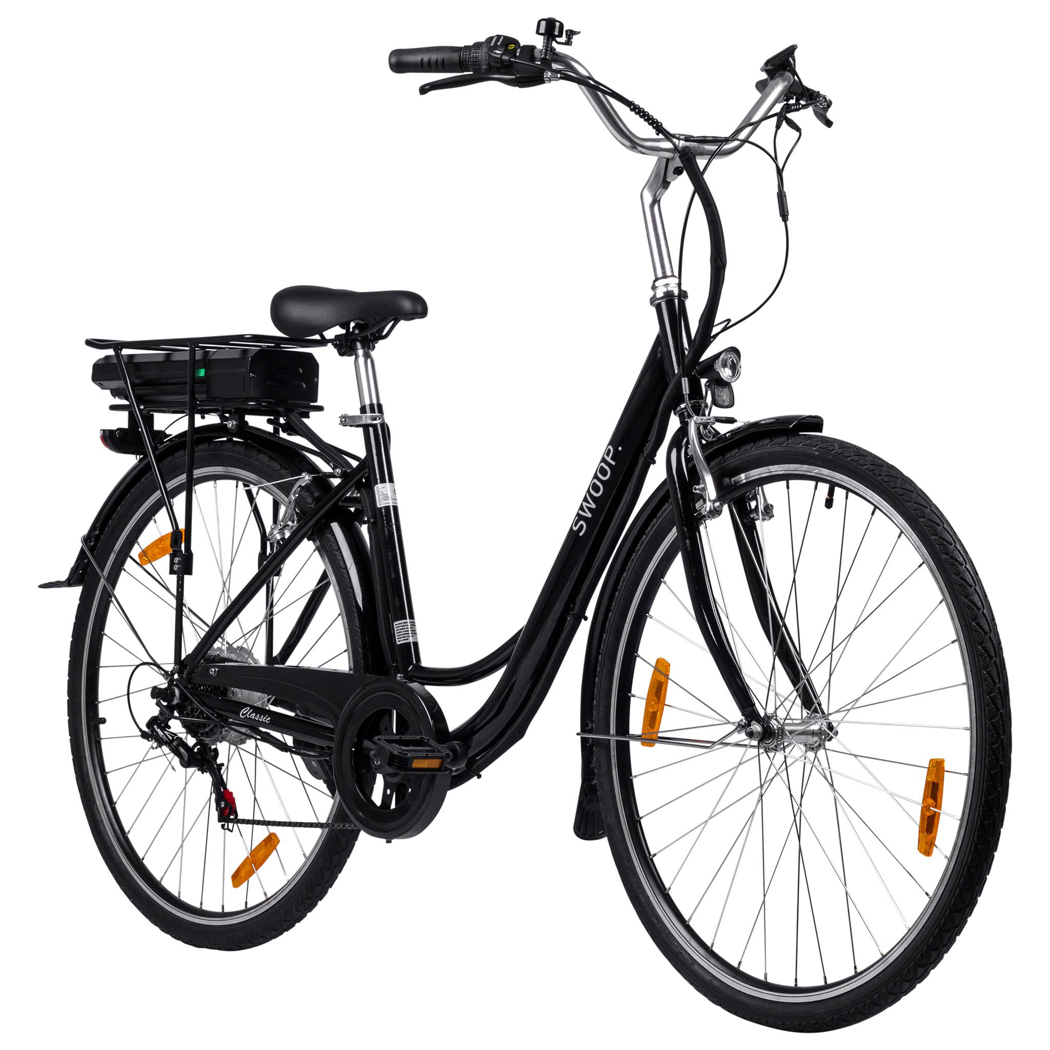 El-sykkel Swoop Classic, dame 28" Sort