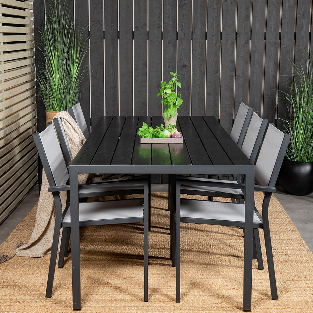 Spisegruppe Venture Home Bront 205 med 6 Copacabana Lenestoler