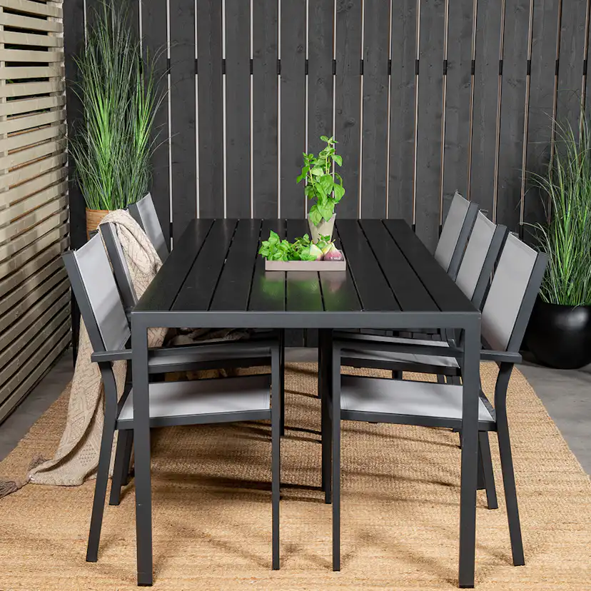 Spisegruppe Venture Home Bront 205 med 6 Copacabana Lenestoler