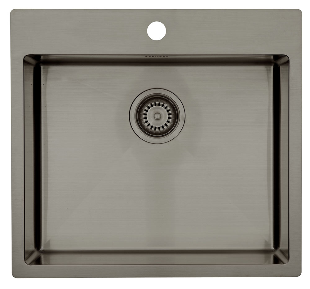 Kubus 540 Soft Køkkenvask, PVD Gunmetal Farge: Gunmetall, Overflate: PVD