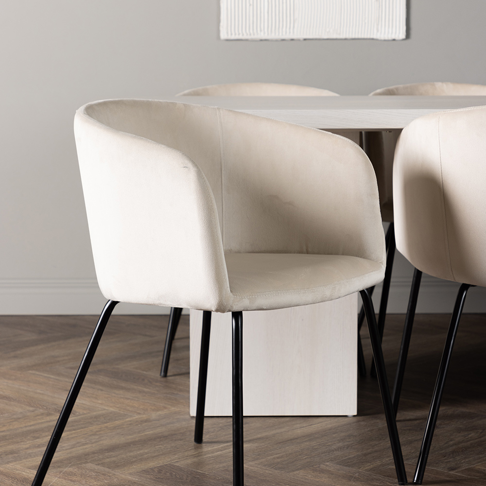 Spisegruppe Venture Home Olga med 6 stk Berit Stoler