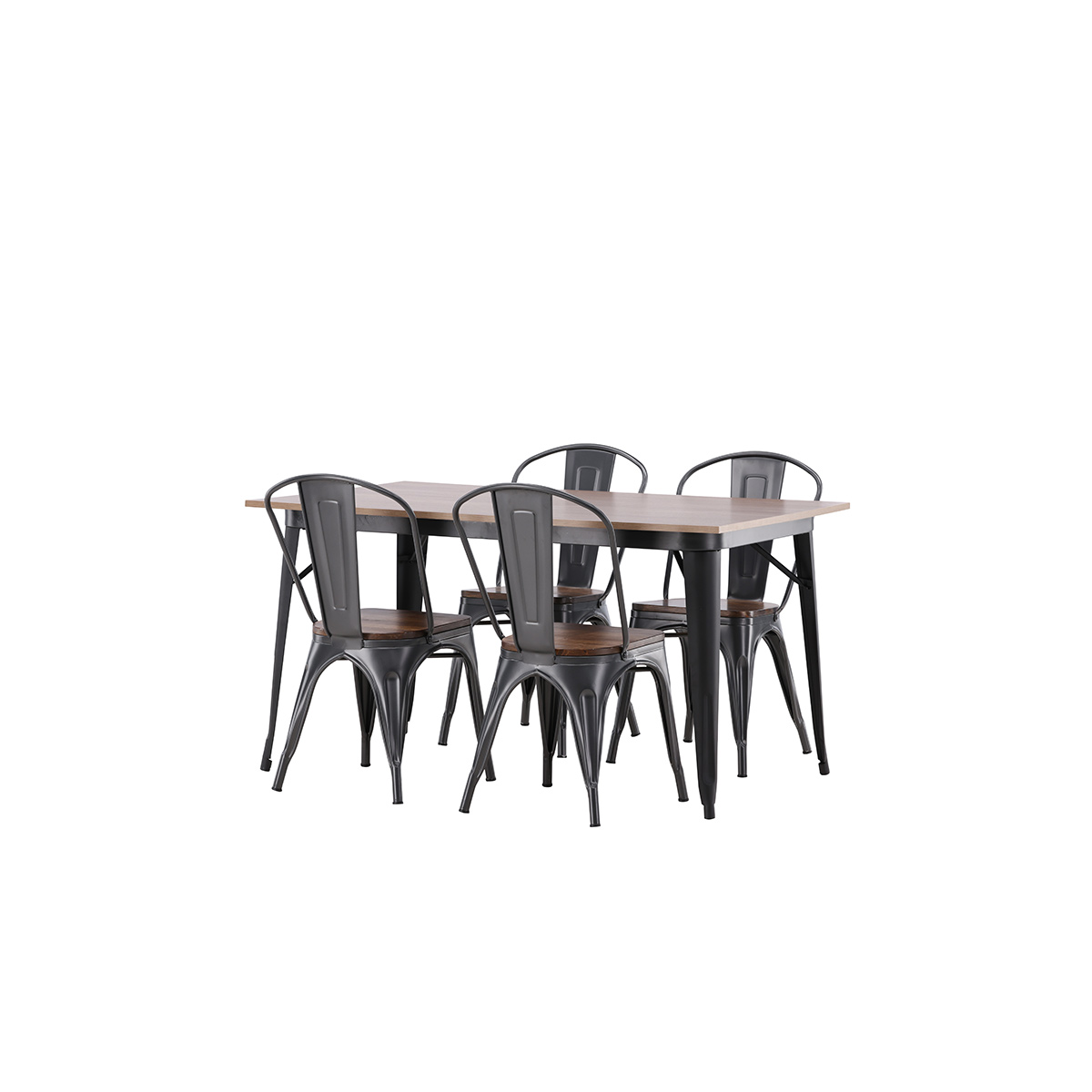 Spisegruppe Venture Home Tempe med 4 Tempe Stoler
