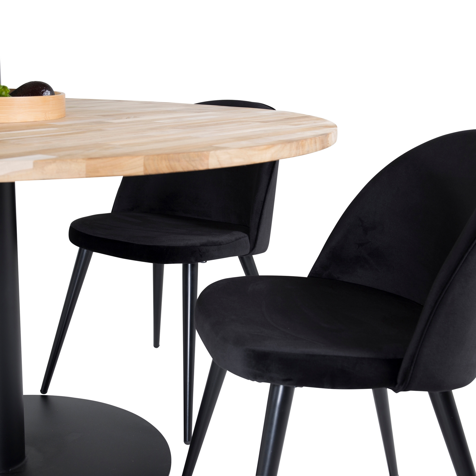 Spisegruppe Venture Home Cirebon med 4 Velvet Stoler