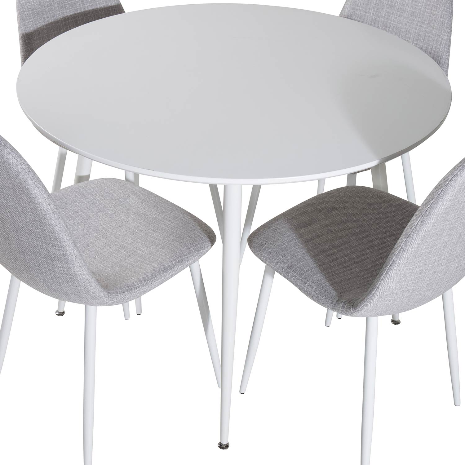Spisegruppe Venture Home Plake med 4 Pobbie Stoler Polyester Rundt
