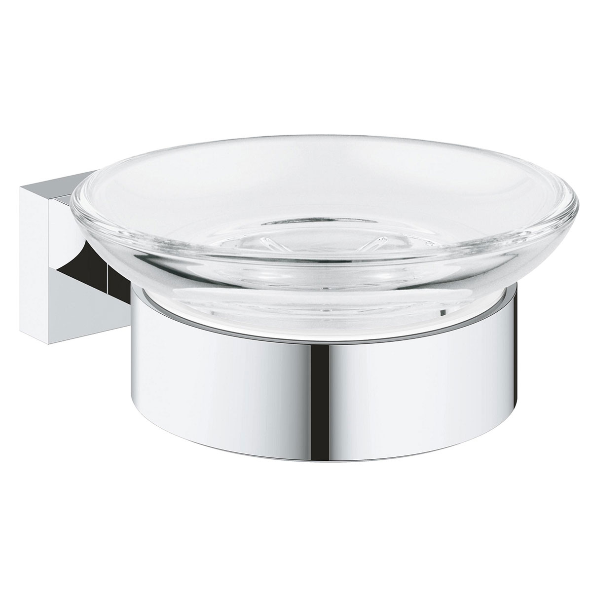 Tvålkopp Grohe Essentials Cube med Hållare | badrum - badrumstillbehor - tvalkopp-och-tvalpump | KakelKungen