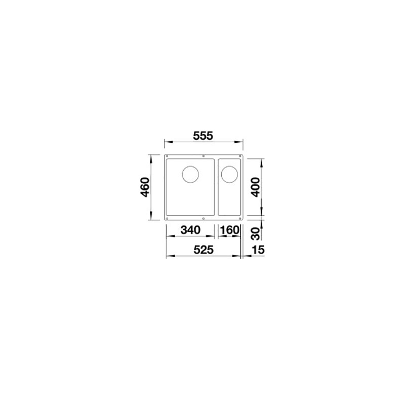 Kjøkkenvask Blanco Subline 340/160 Silgranitt Infino