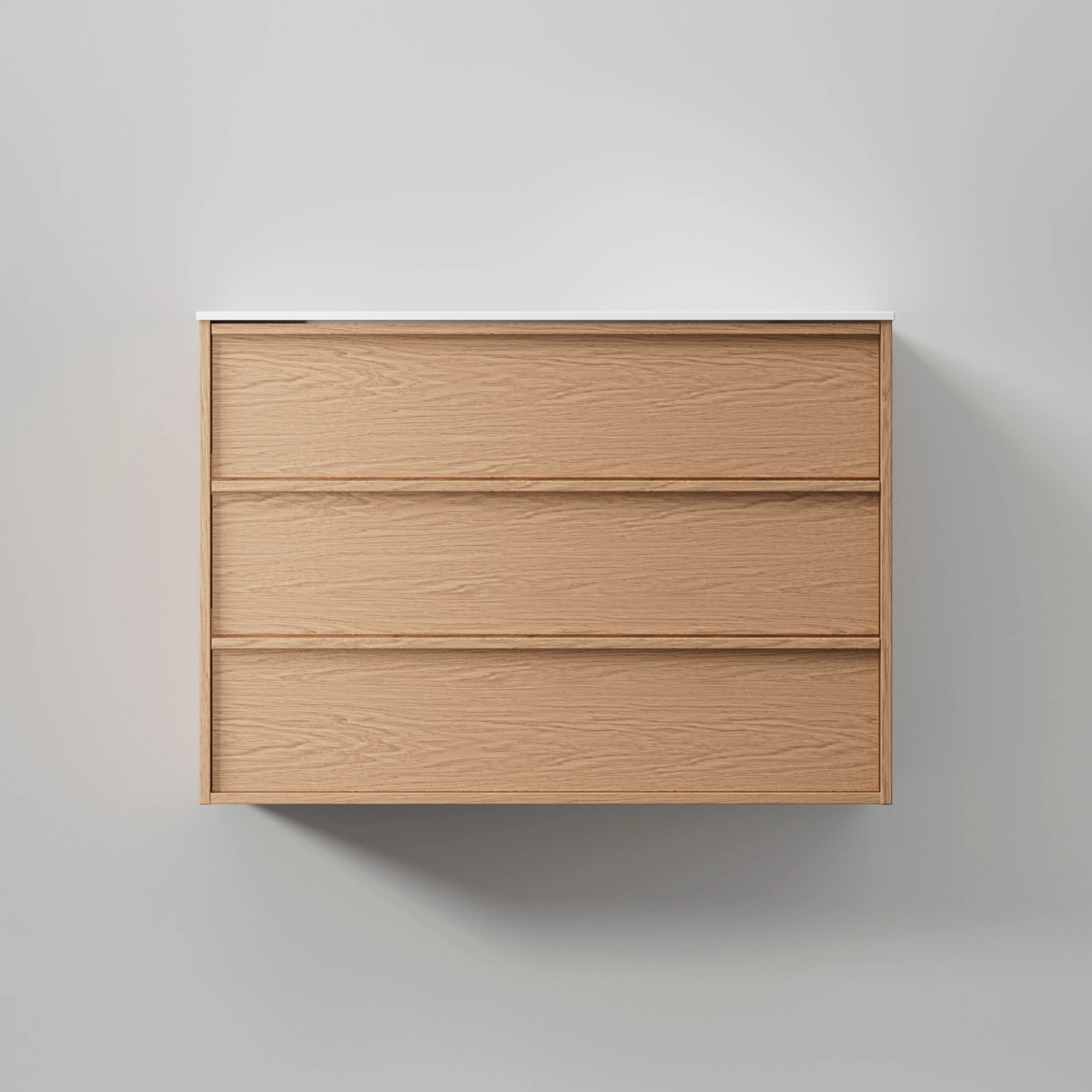 Kommod Terra Carve 100, Natural Oak, 3 Lådor Färg: Natural Oak, Bredd: 1000 mm