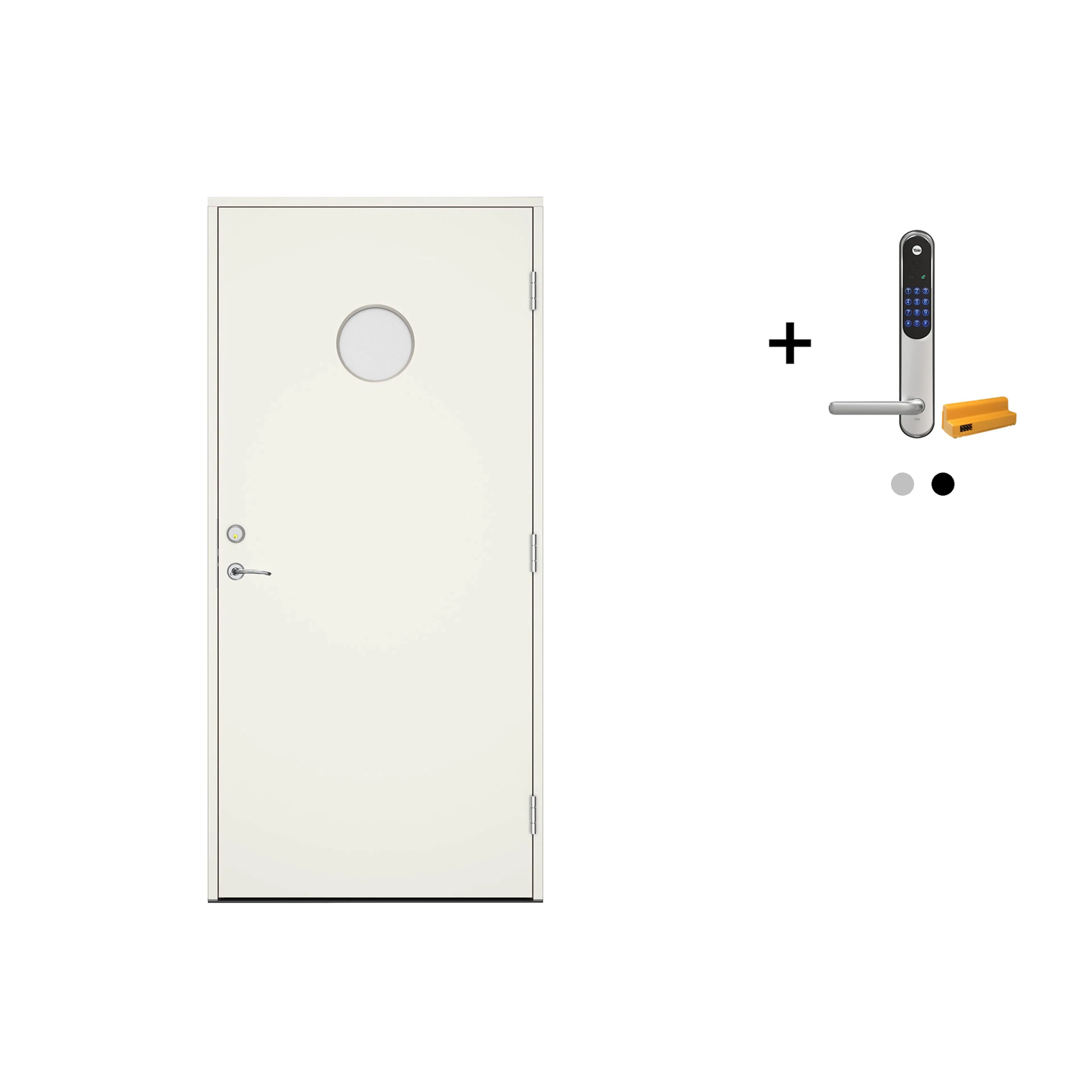 Ytterdør Swedoor Advance-Line Nordic Bergen med Yale Doorman Classic Home
