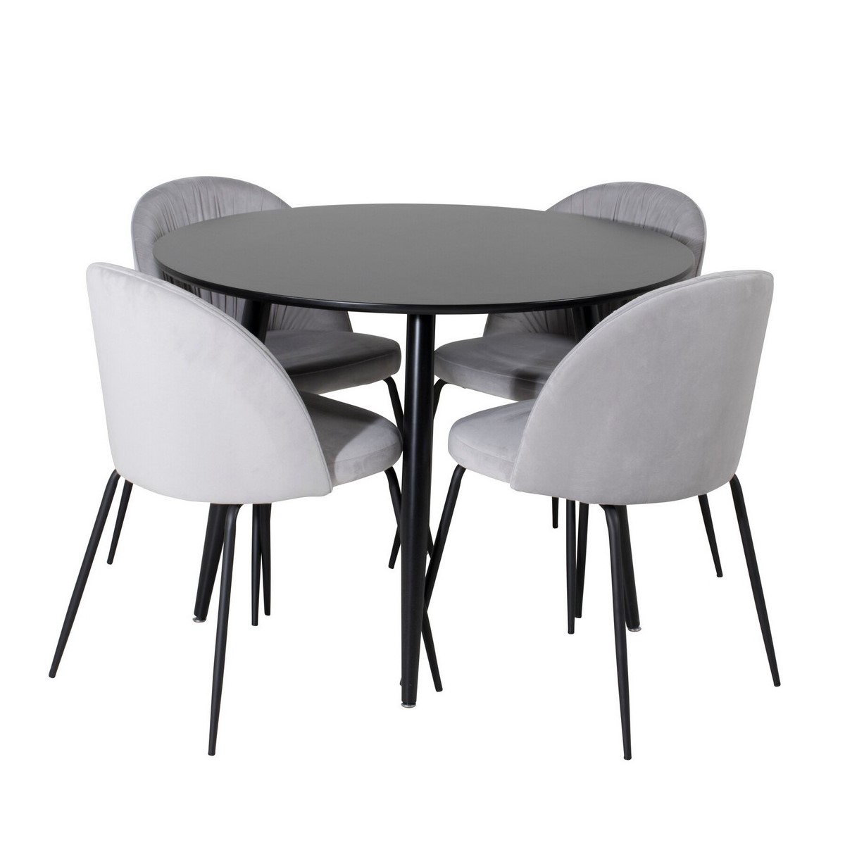 Spisegruppe Venture Home Plaza med 4stk Wrinkles Stoler