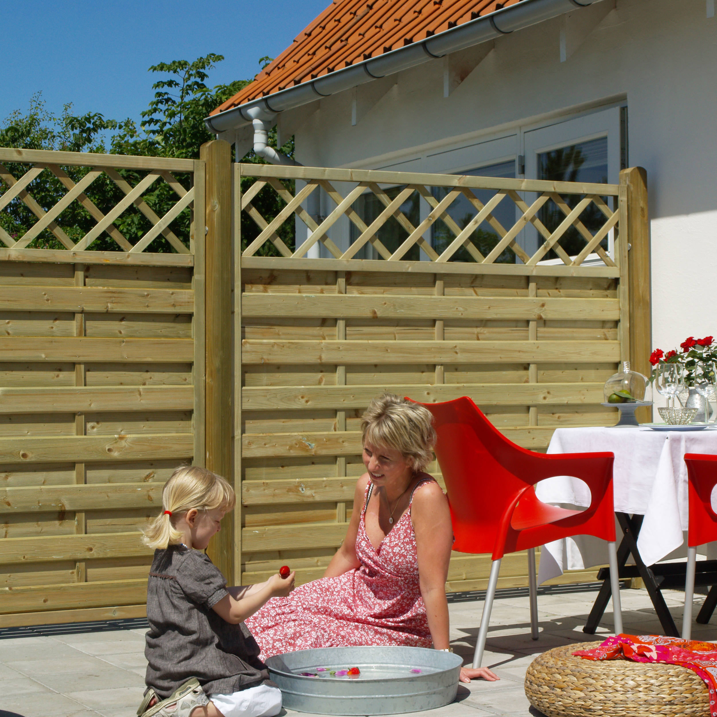 Levegg PLUS Bergen 180x165 cm Dekor Trykkimpregnert
