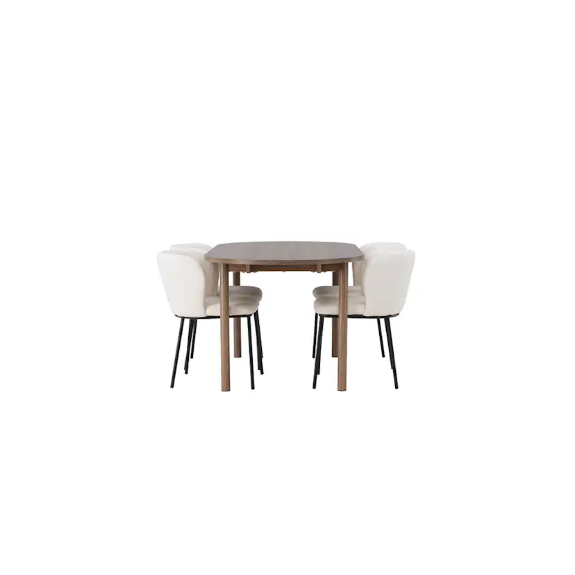 Spisegruppe Venture Home Andy med 4 stk Edina Stoler