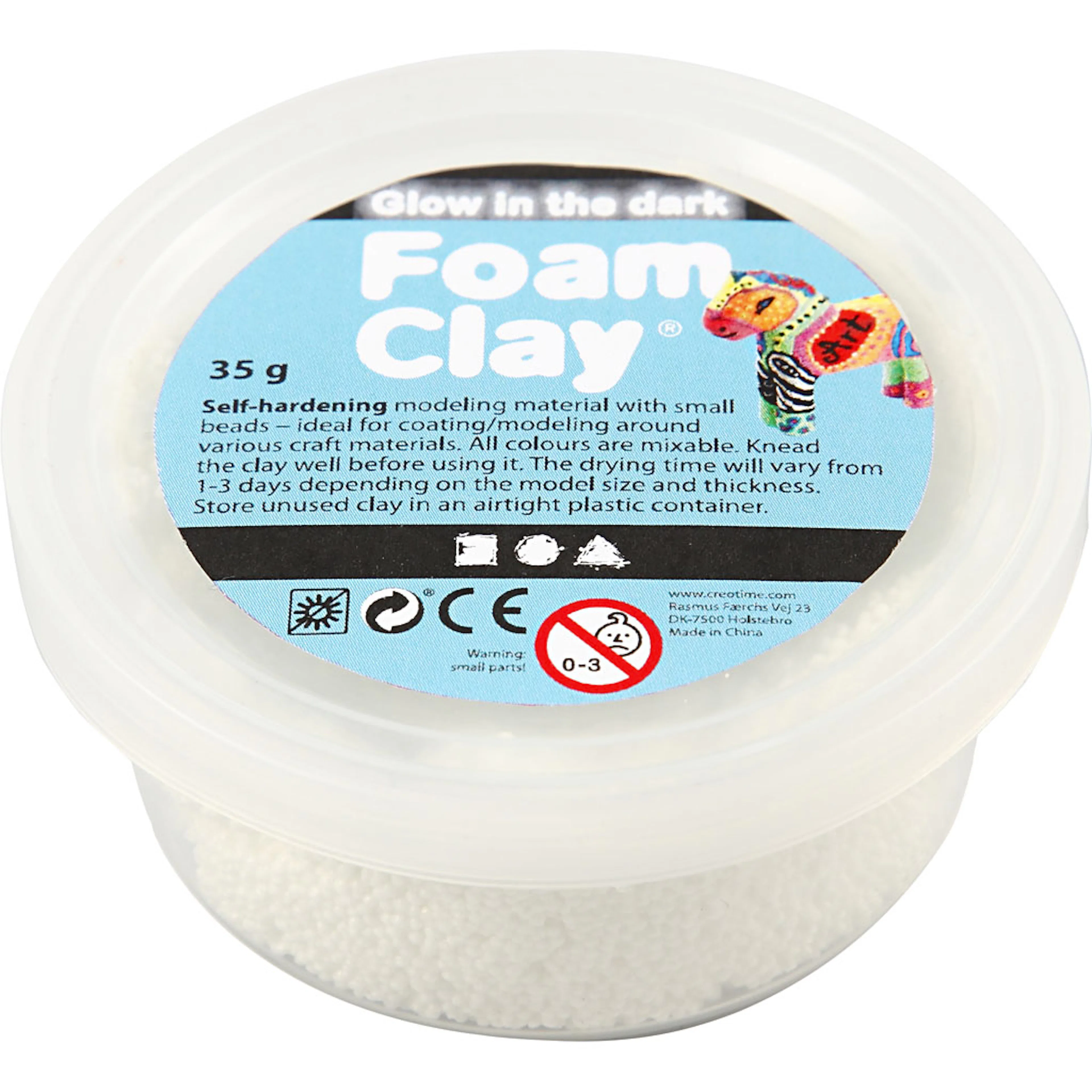 Foam Clay Creativ Company Glow In The Dark 35 g/1 Pk