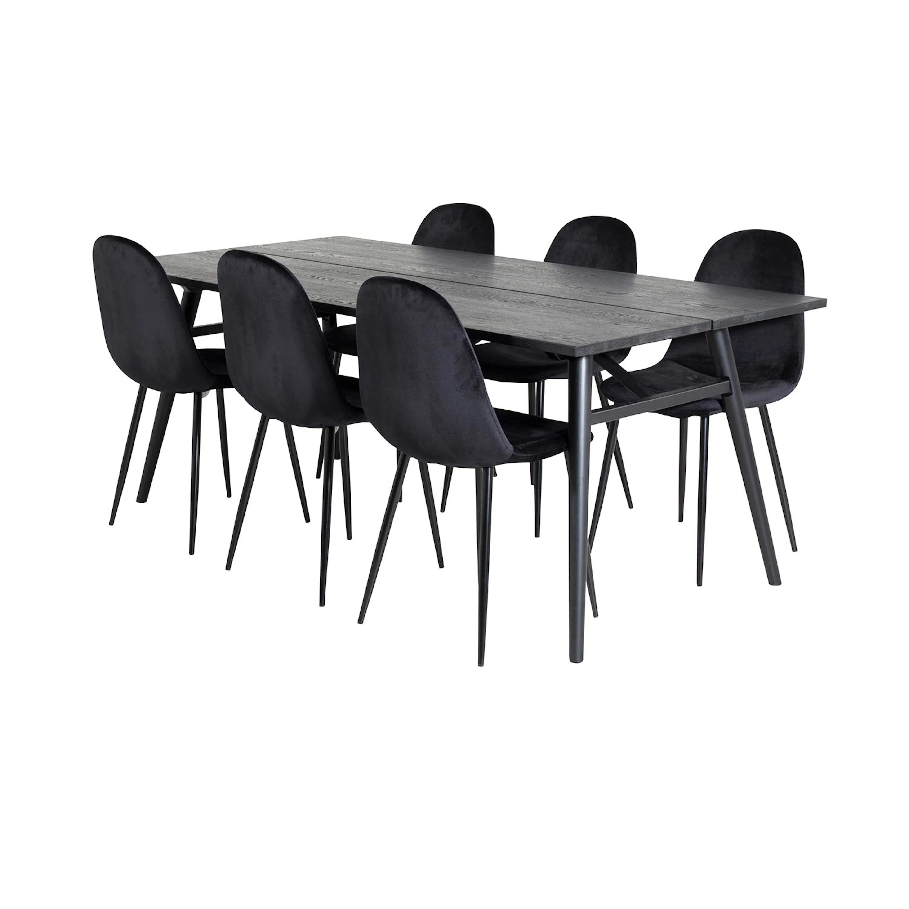 Spisegruppe Venture Home Salt med 6 Pobbie Stoler