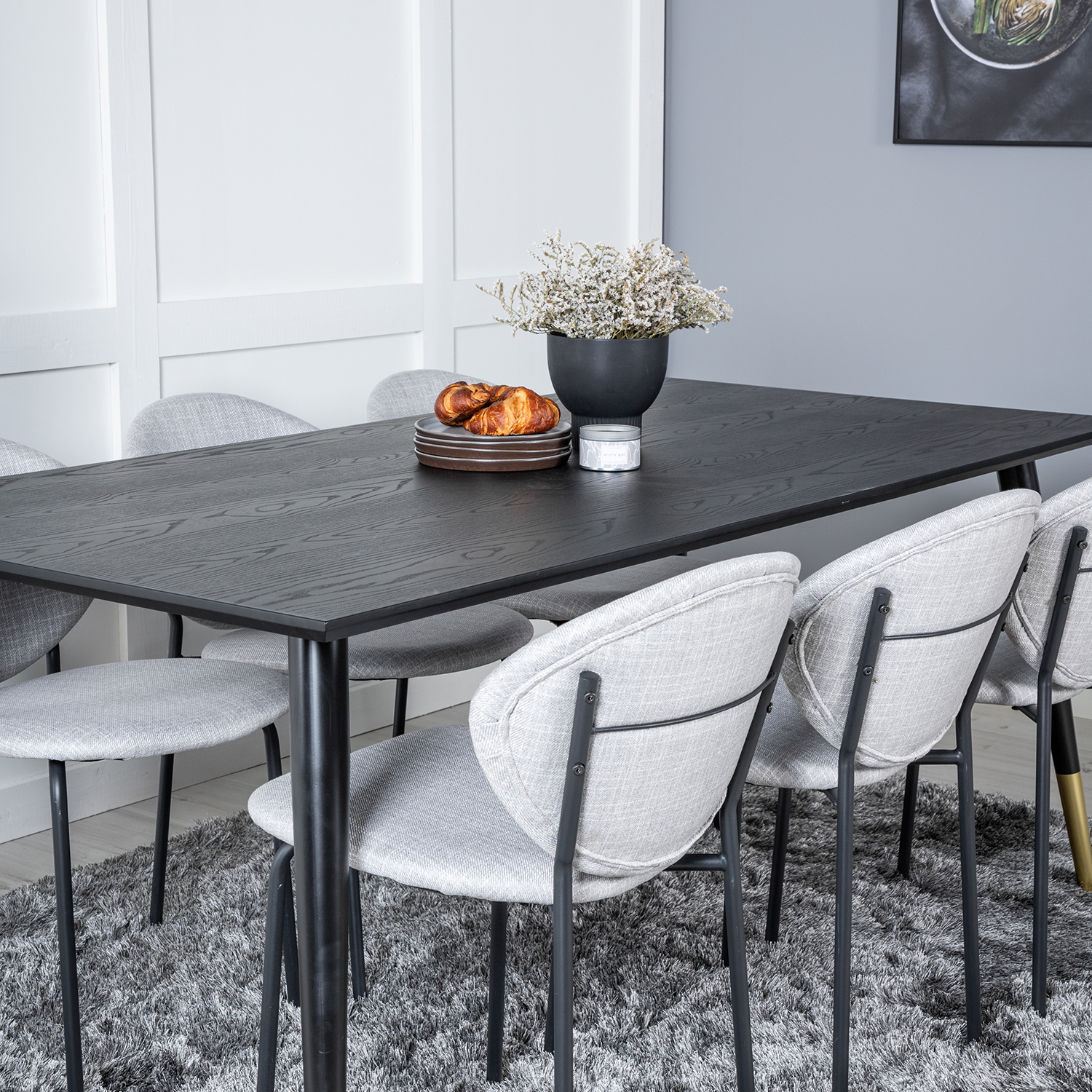 Spisegruppe Venture Home Disa med 6 Valor Stoler