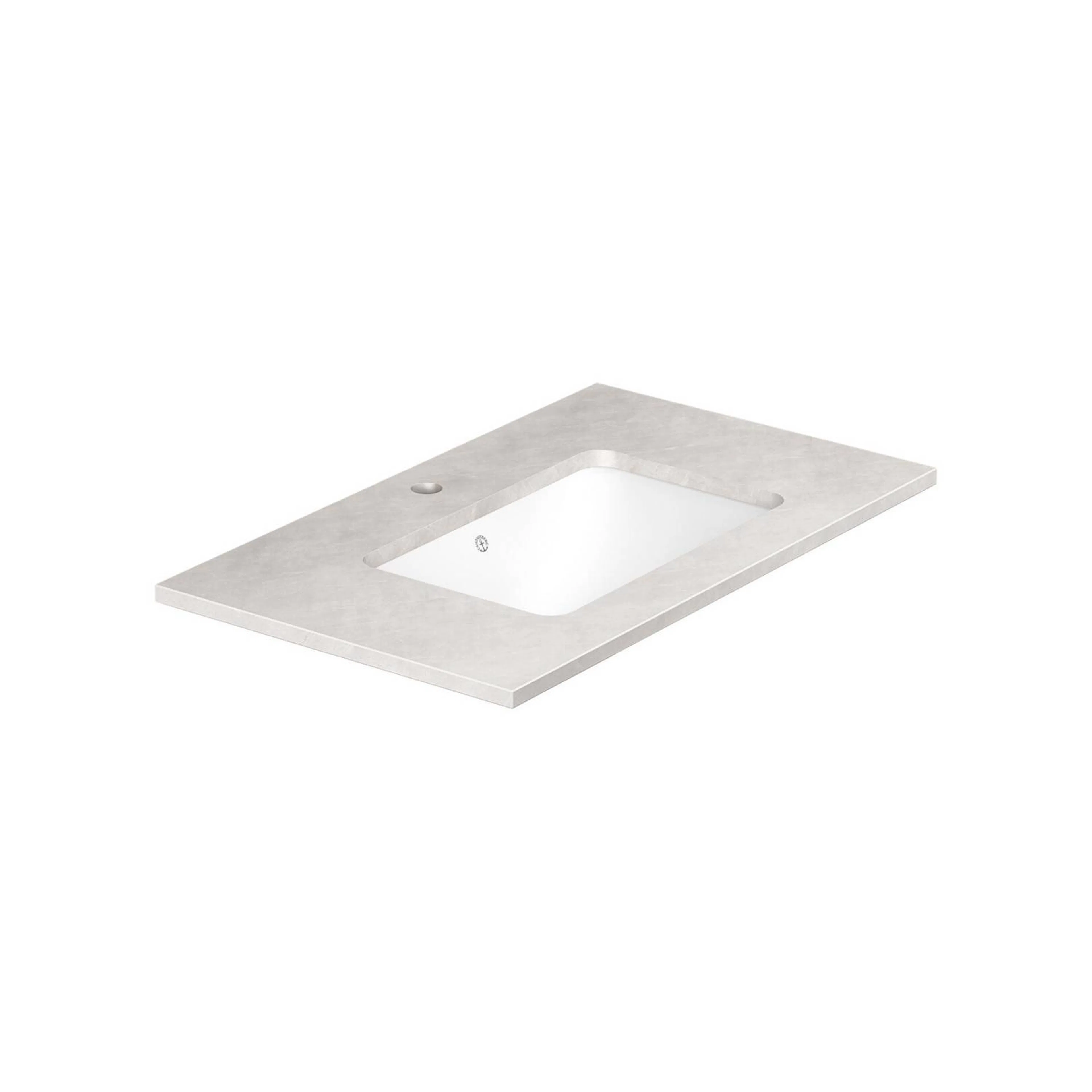 Benkeplate Gustavsberg Ducentic 80 cm i Naturstein med Underlimt Servant
