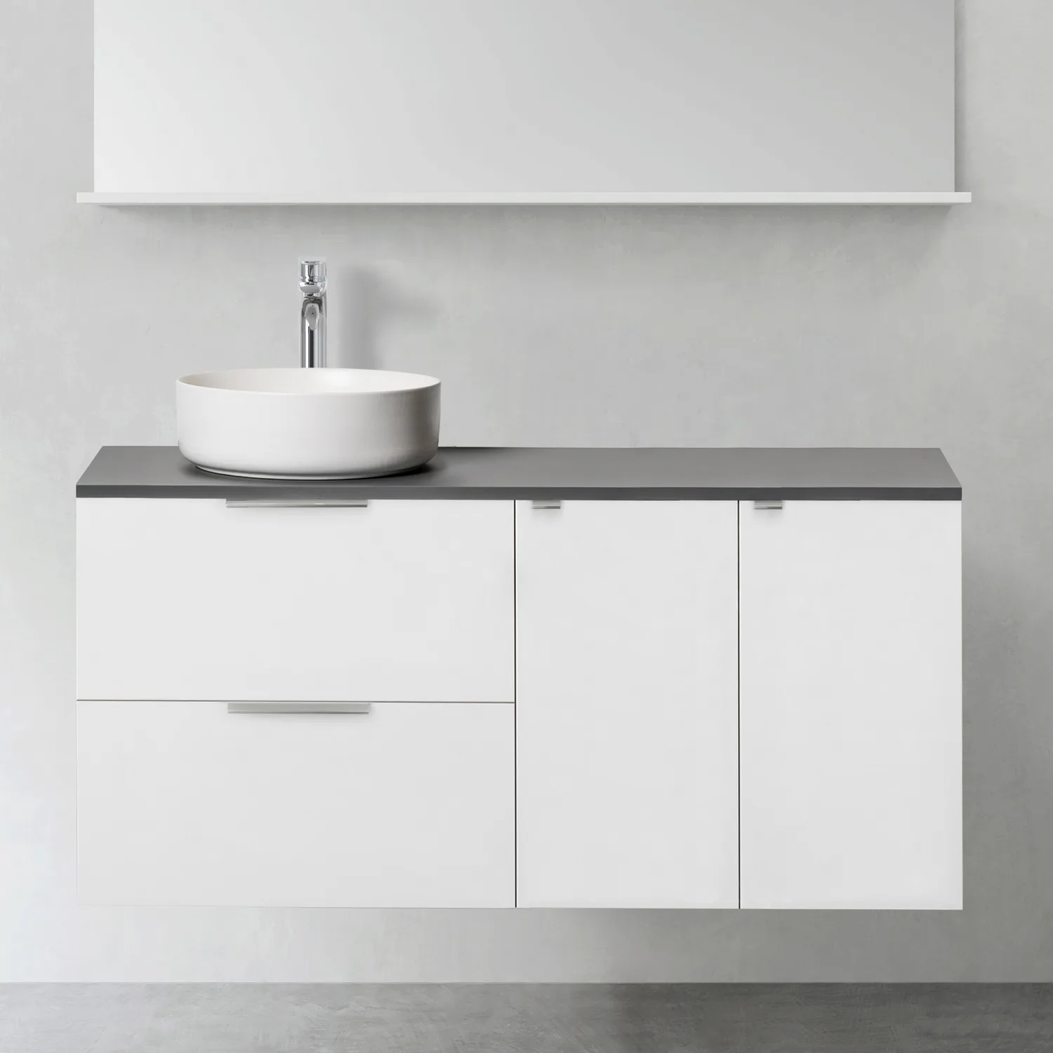 Servantskap Hafa Shape 600 med 2 stk Sidemoduler 300 uten Servant