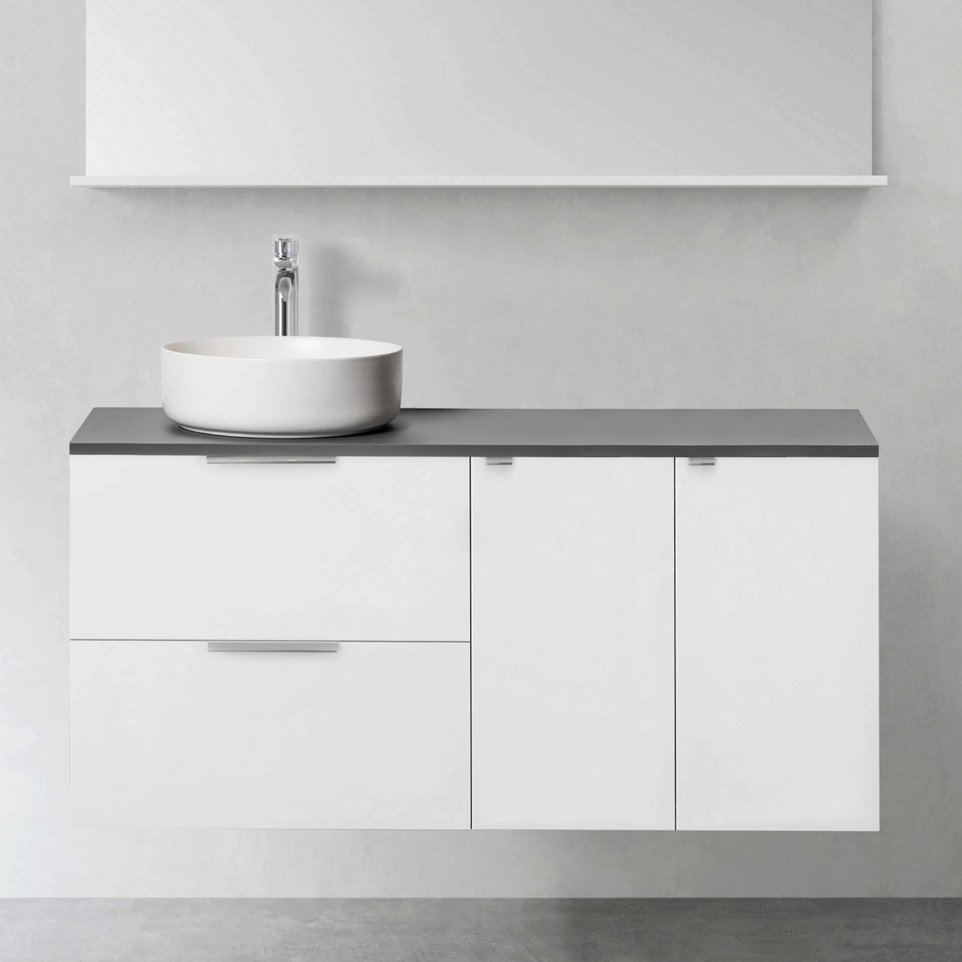 Servantskap Hafa Shape 600 med 2 stk Sidemoduler 300 uten Servant