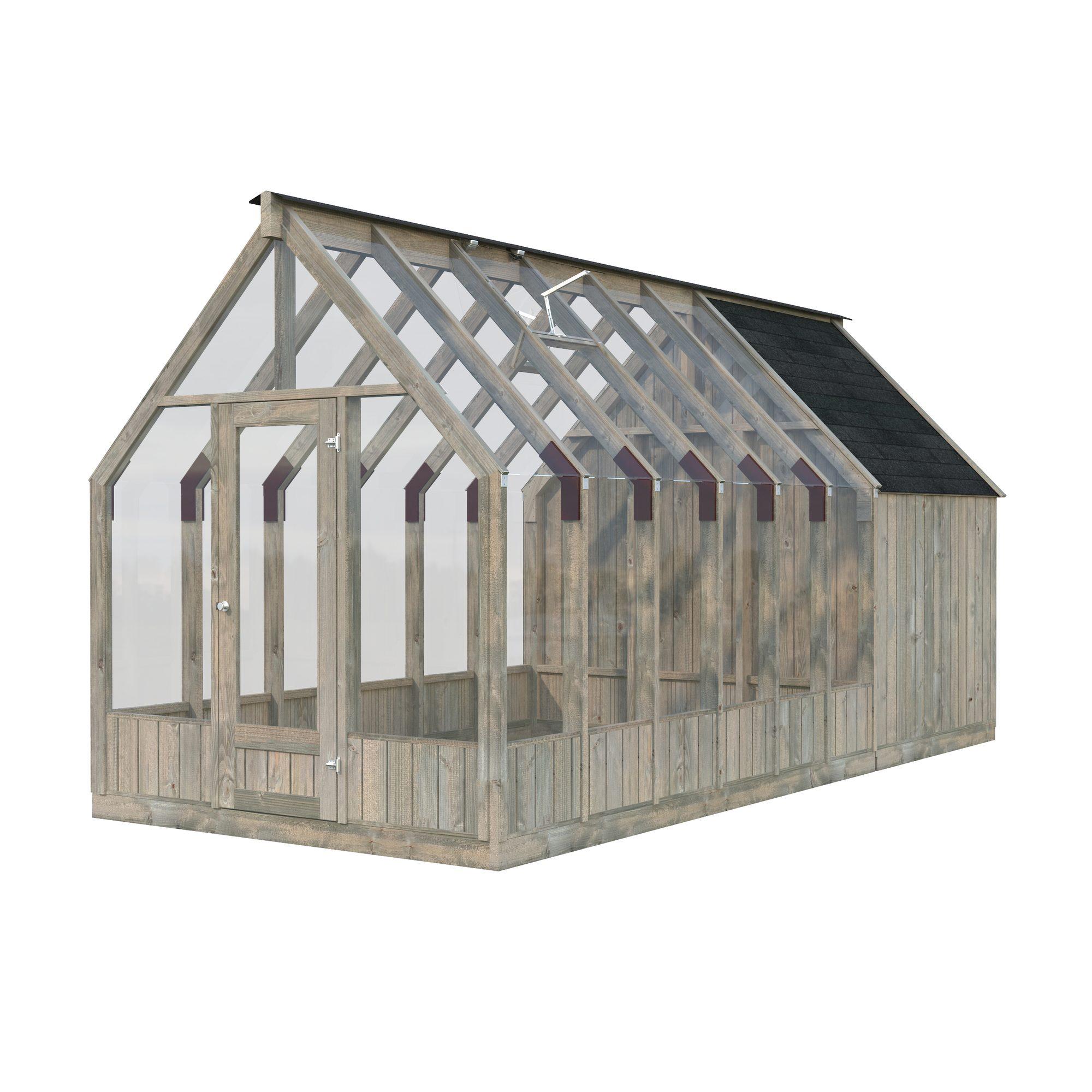 Drivhus Palmako Emilia 13,1 m² (inv. 8,2+4,0 m²)