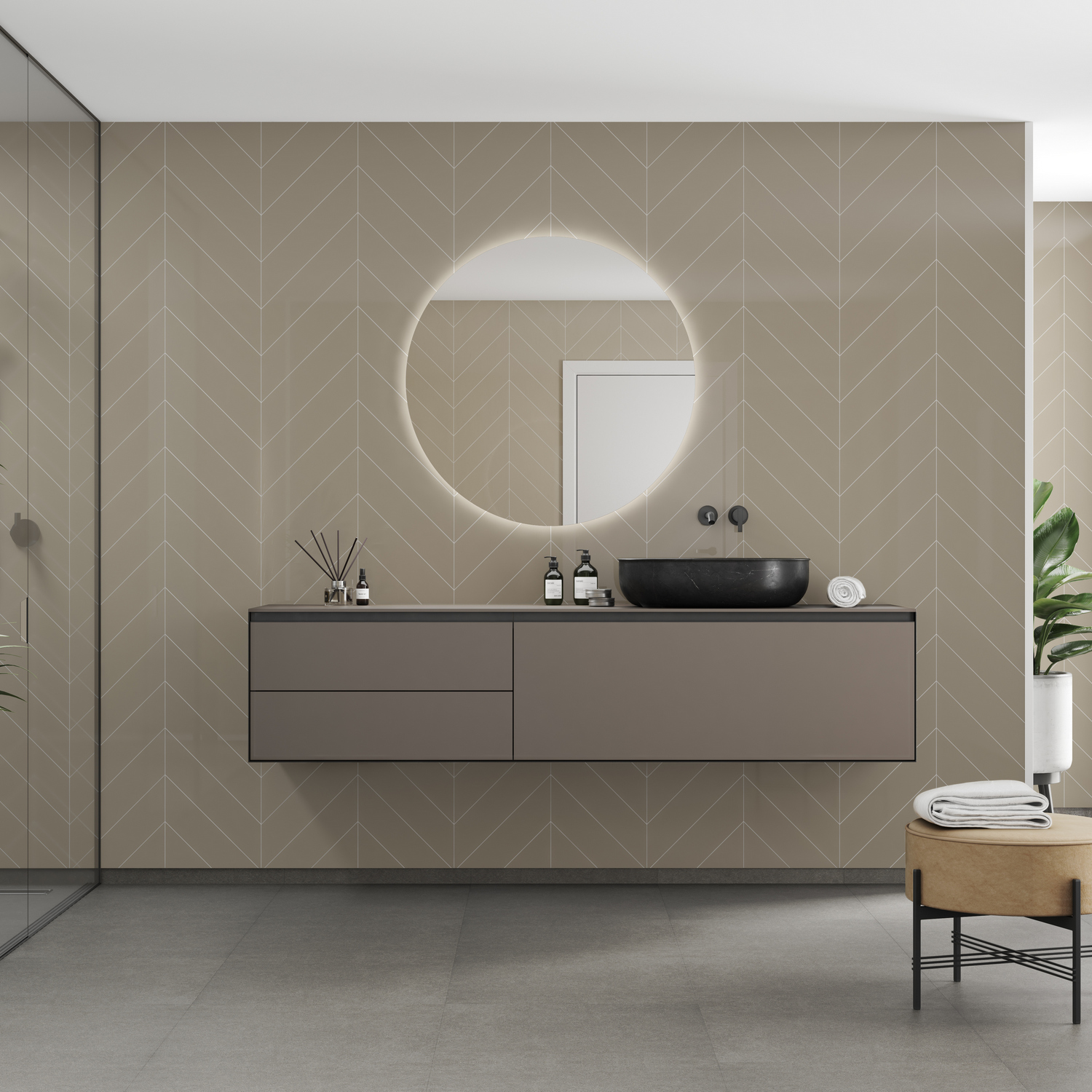 Baderomspanel Fibo 6233-M78 Beige