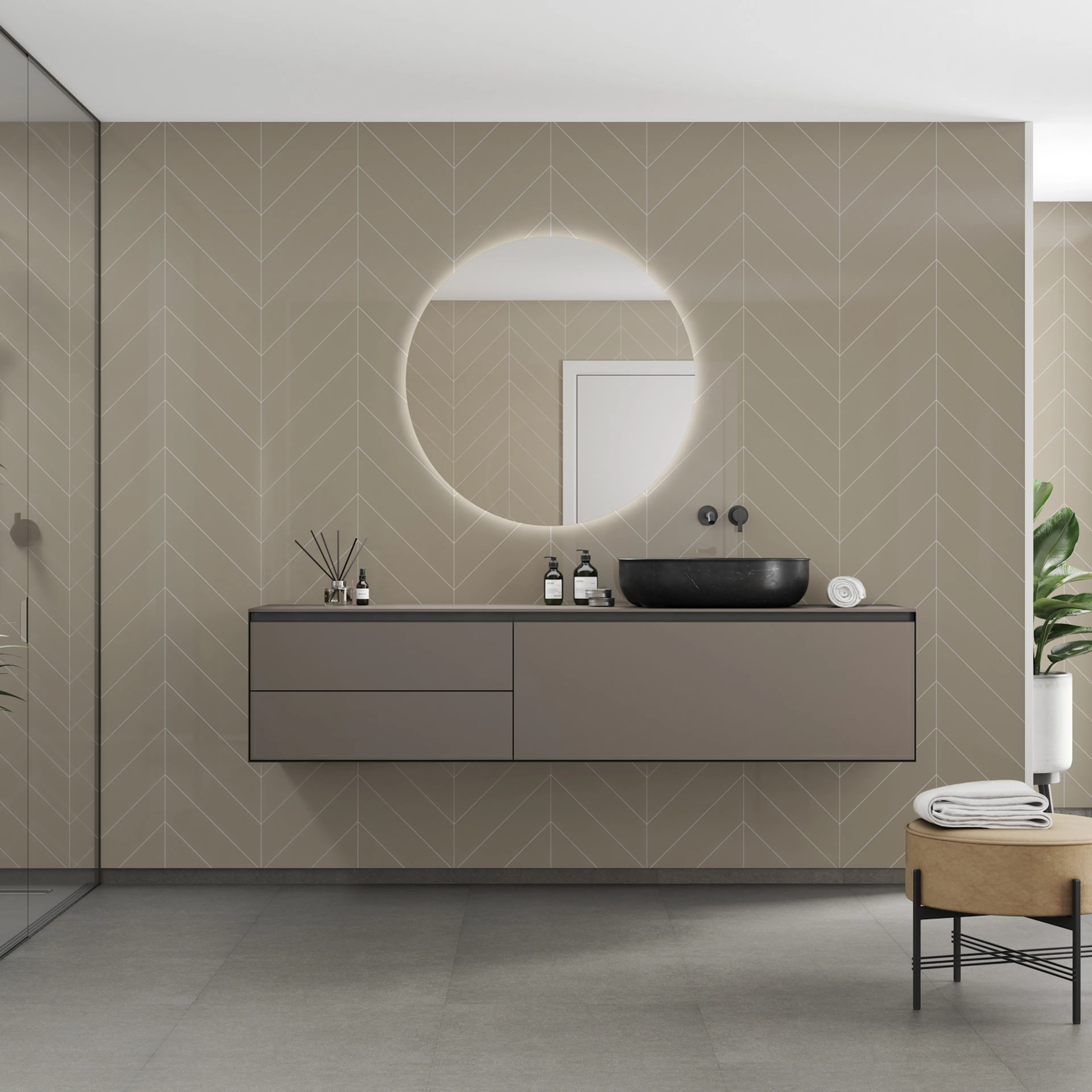 Baderomspanel Fibo 6233-M78 Beige