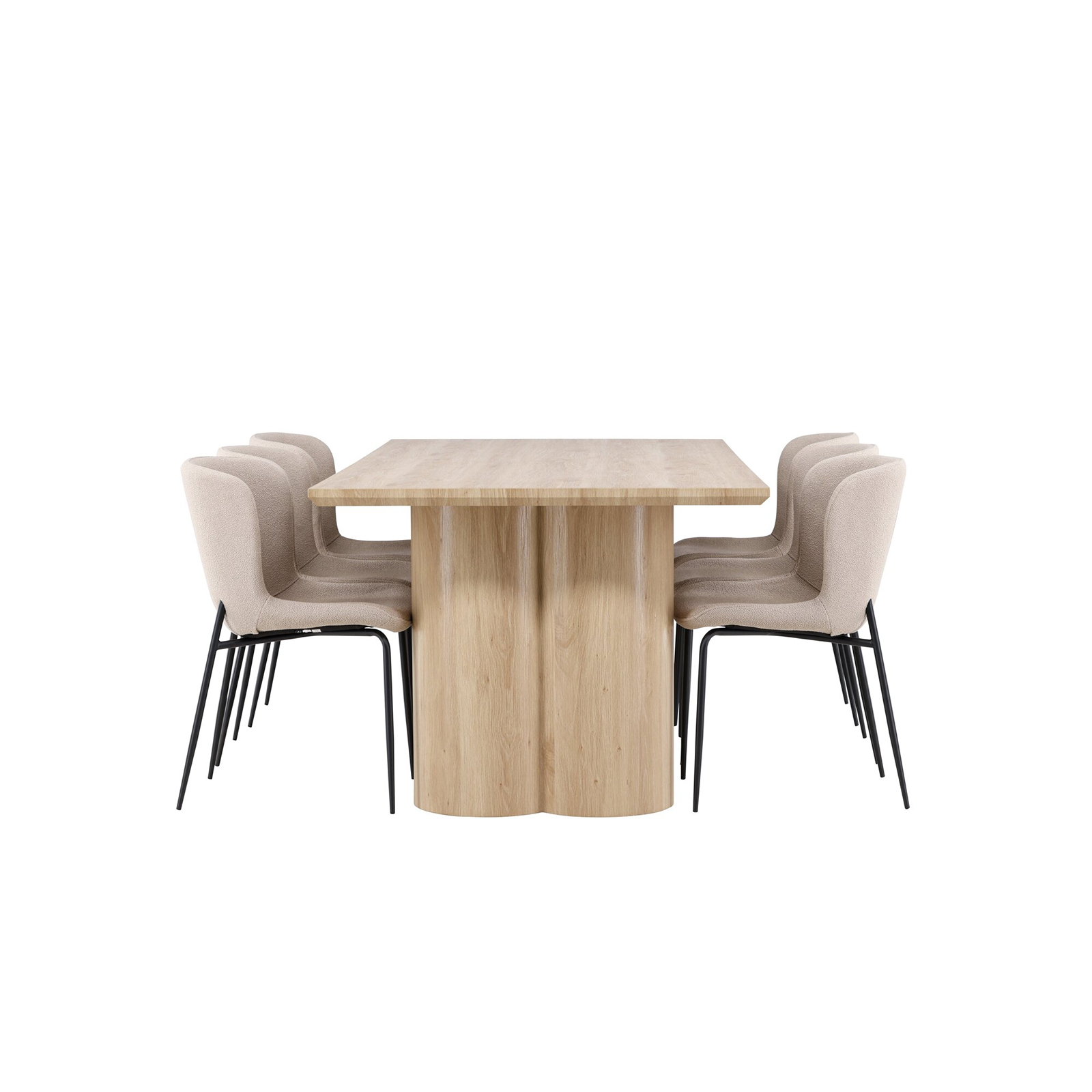 Spisegruppe Venture Home Olivia 210 med 6 stk Modesto Stoler
