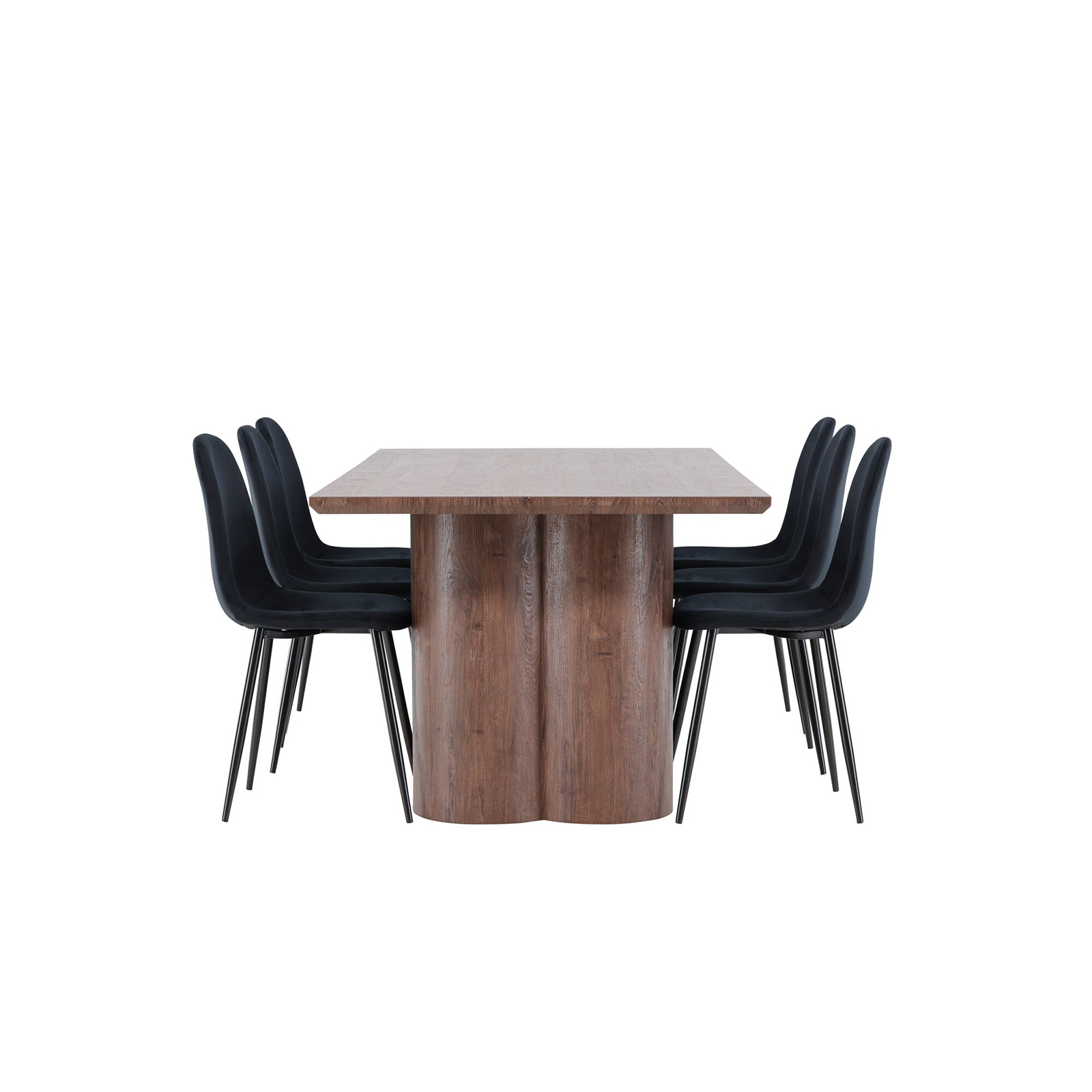 Spisegruppe Venture Home Olivia 210 med 6 stk Polar Stoler Fløyel
