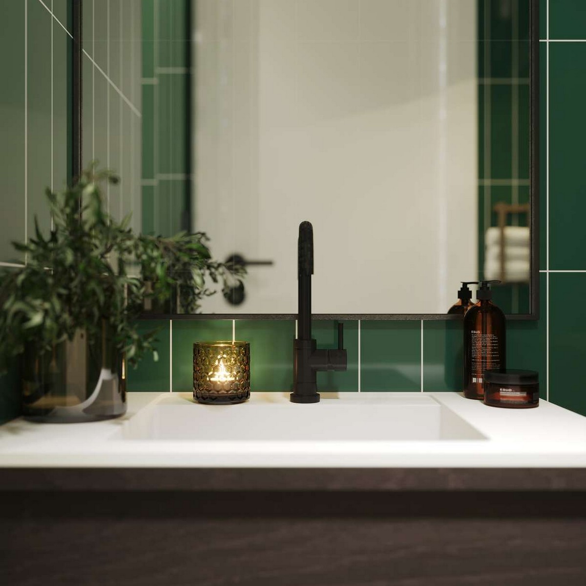Baderomspanel Fibo 5231-M0830 Bottle Green