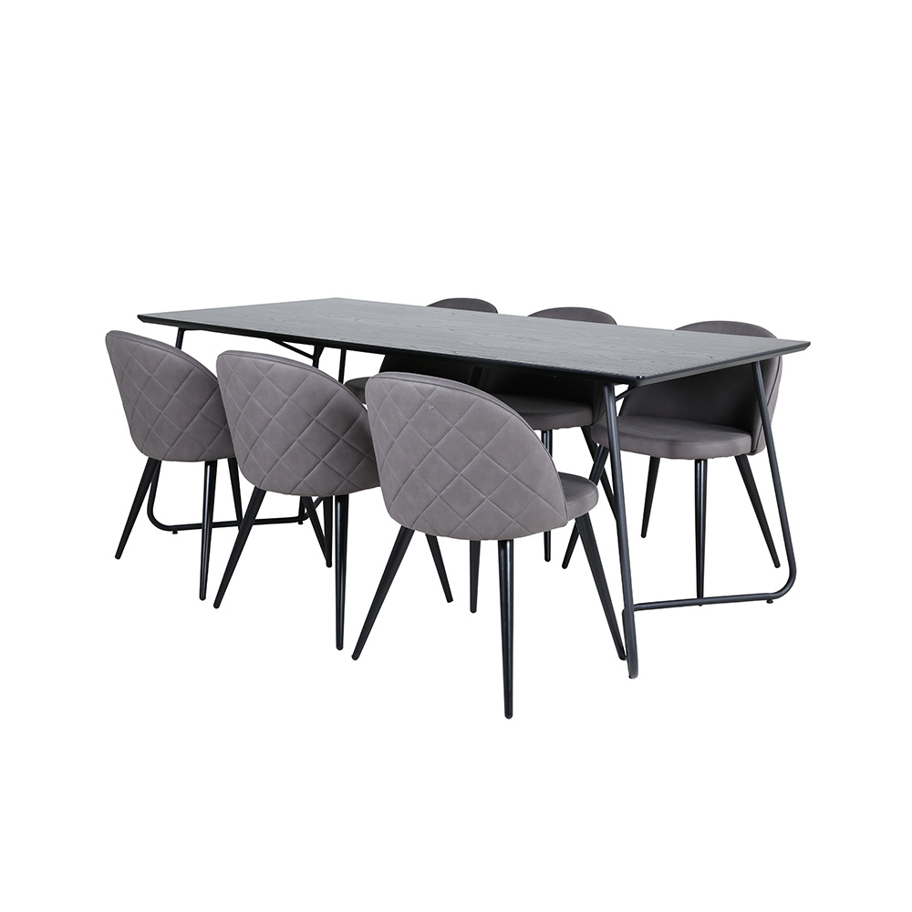 Spisegruppe Venture Home Annika Spisebord og Valentina Stitcthes Spisestol