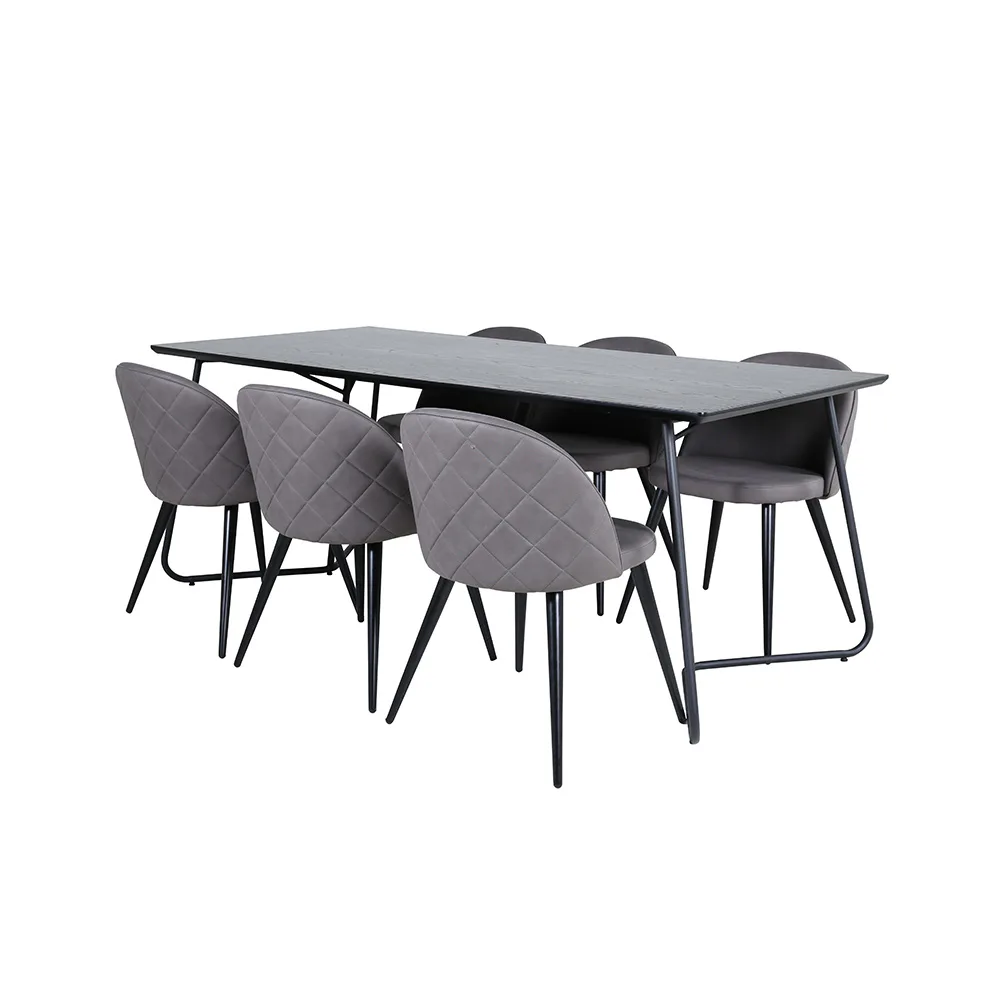 Spisegruppe Venture Home Annika Spisebord og Valentina Stitcthes Spisestol
