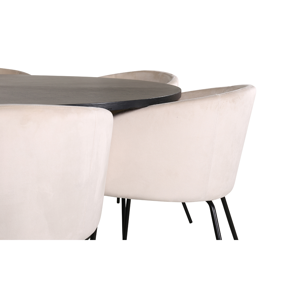 Spisegruppe furniture/fashion Copenhagen Ø140 cm med 6 Berit Stoler