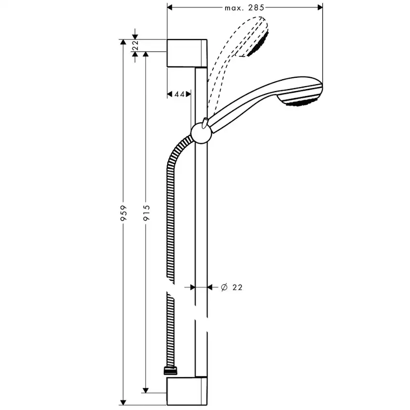 Dusjsett Hansgrohe Crometta 85 1jet