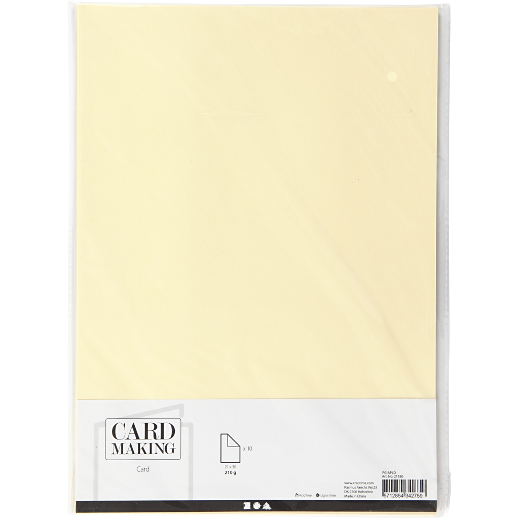 Farget Kartong Creativ Company A4 210x297 mm 10 stk 1 Pk