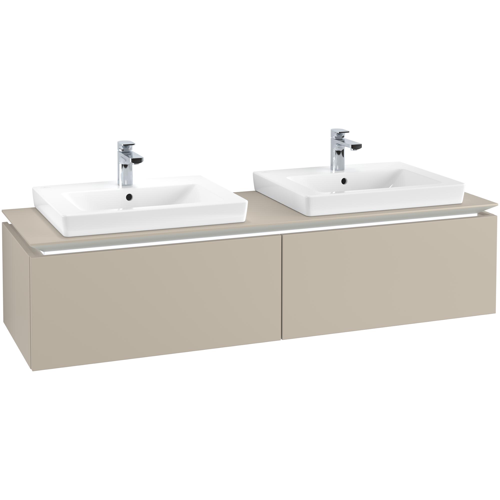 Tvättställsskåp Villeroy & Boch Legato Kompakt 1600 med 2 Lådor för Två Tvättställ från Finion & Subway