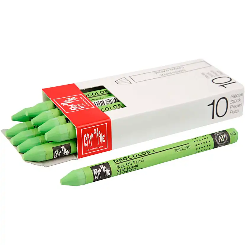 Neocolor I, yellow green (230), L: 10 cm, tjocklek 8 mm, 10 Yellow Green (230)