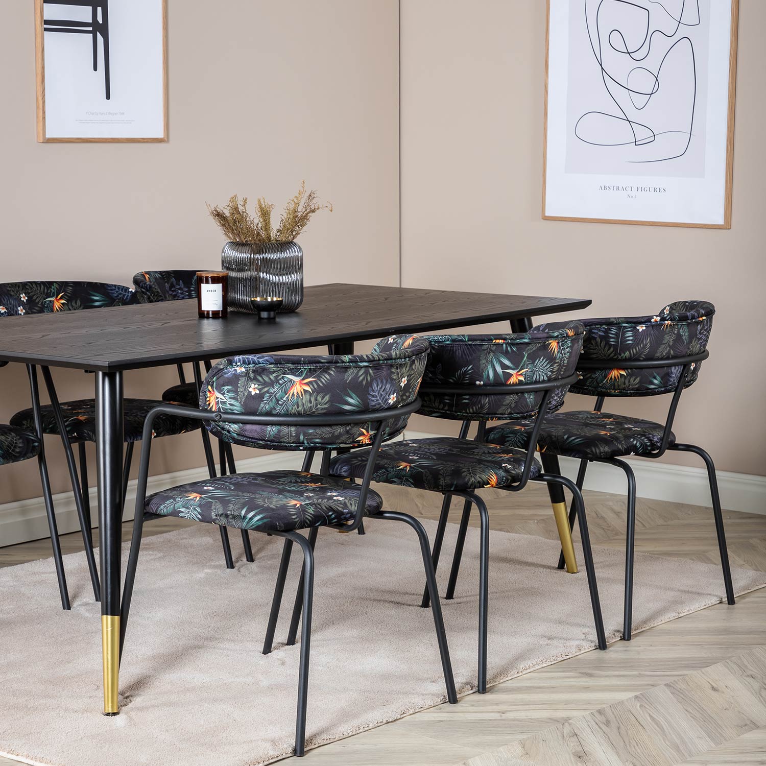 Spisegruppe Venture Home Disa med 6 Aris Stoler Polyester