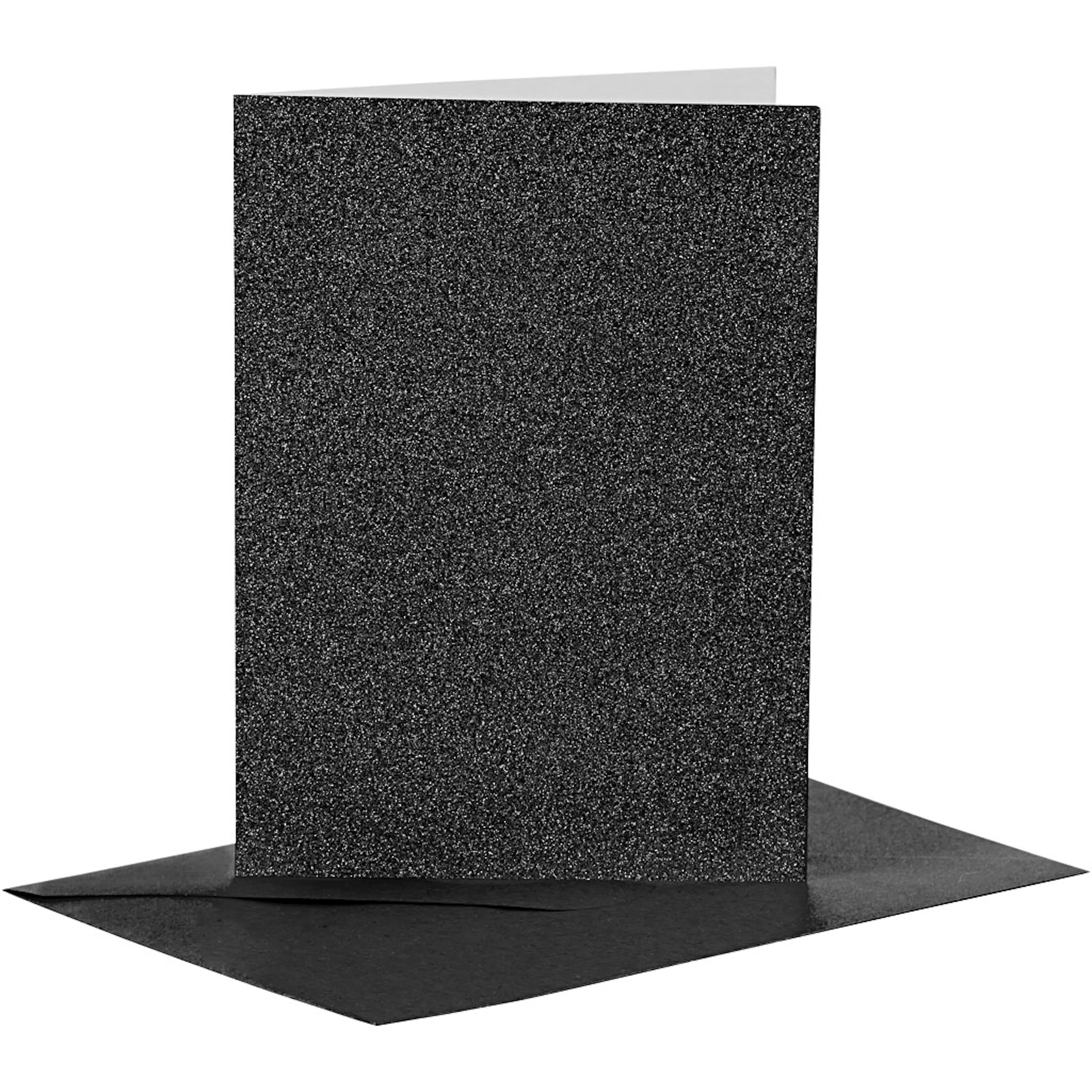 Kort Creativ Company og Konvolutt Glitter Kortstr 10,5x15 cm Konvstr 11,5x16,5 cm 4 sett/1 Pk