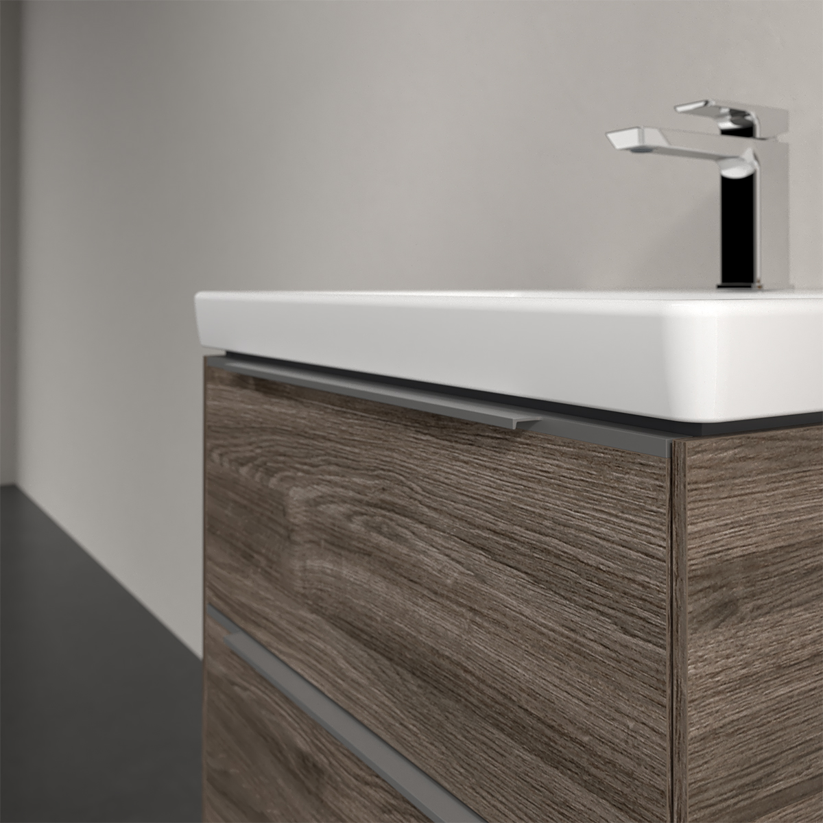 Tvättställsskåp Villeroy & Boch Subway 3.0 med 2 Lådor