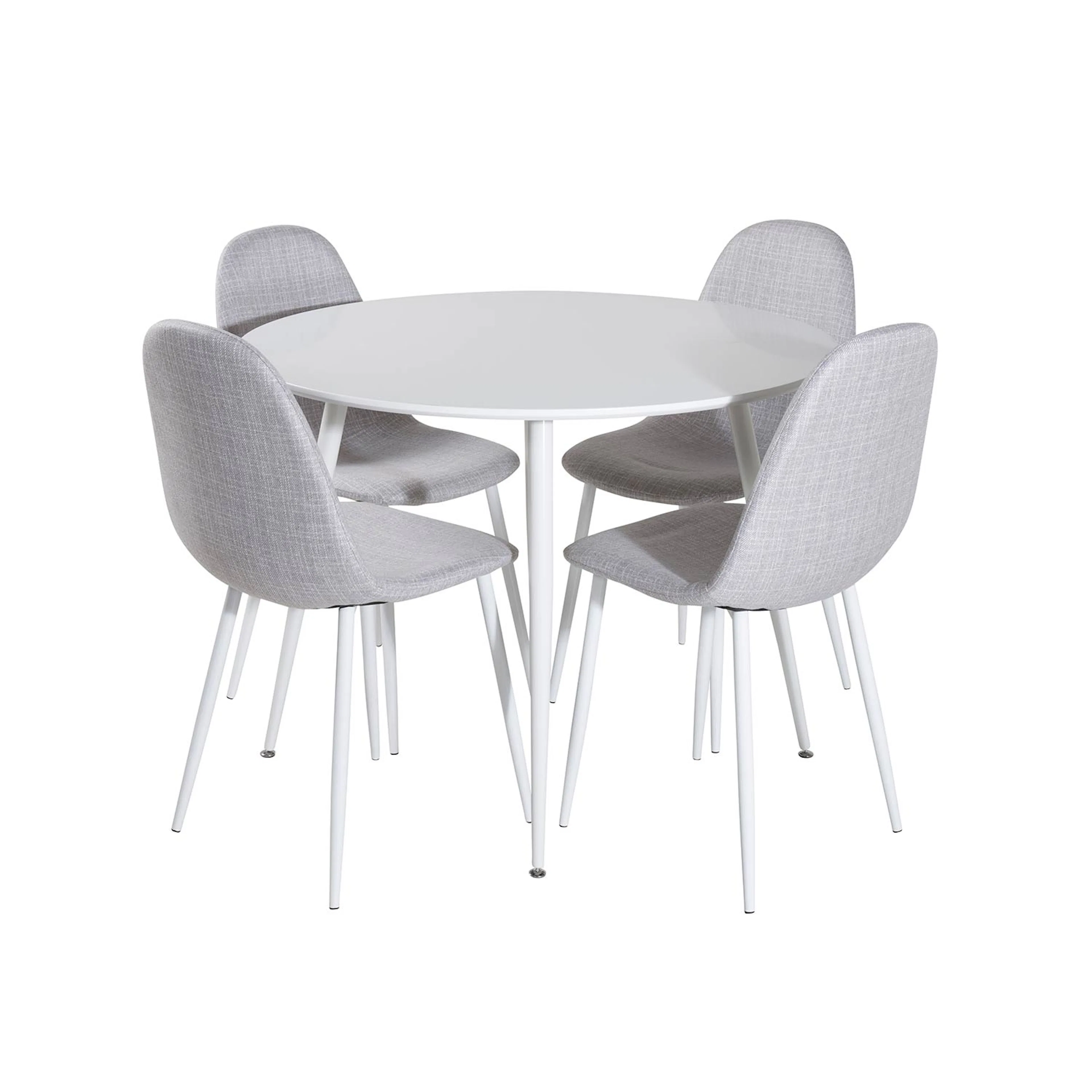 Spisegruppe Venture Home Plake med 4 Pobbie Stoler Polyester Rundt
