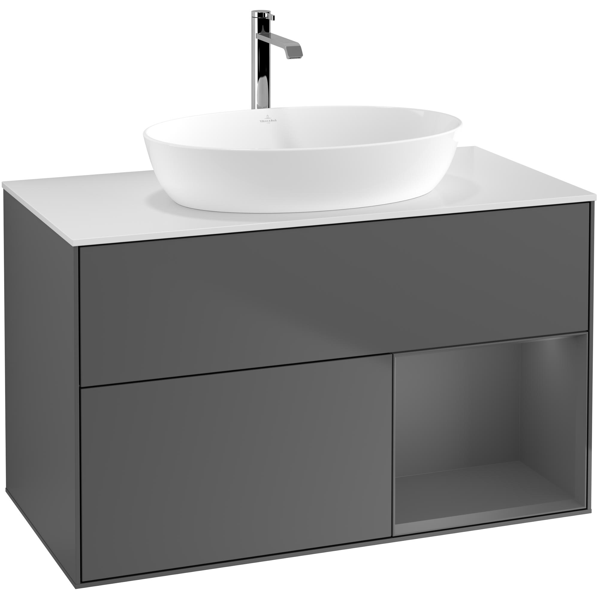 Tvättställsskåp Villeroy & Boch Finion med 2 Lådor Hylla och Bänkskiva för Fristående Tvättställ från Artis & Collaro
