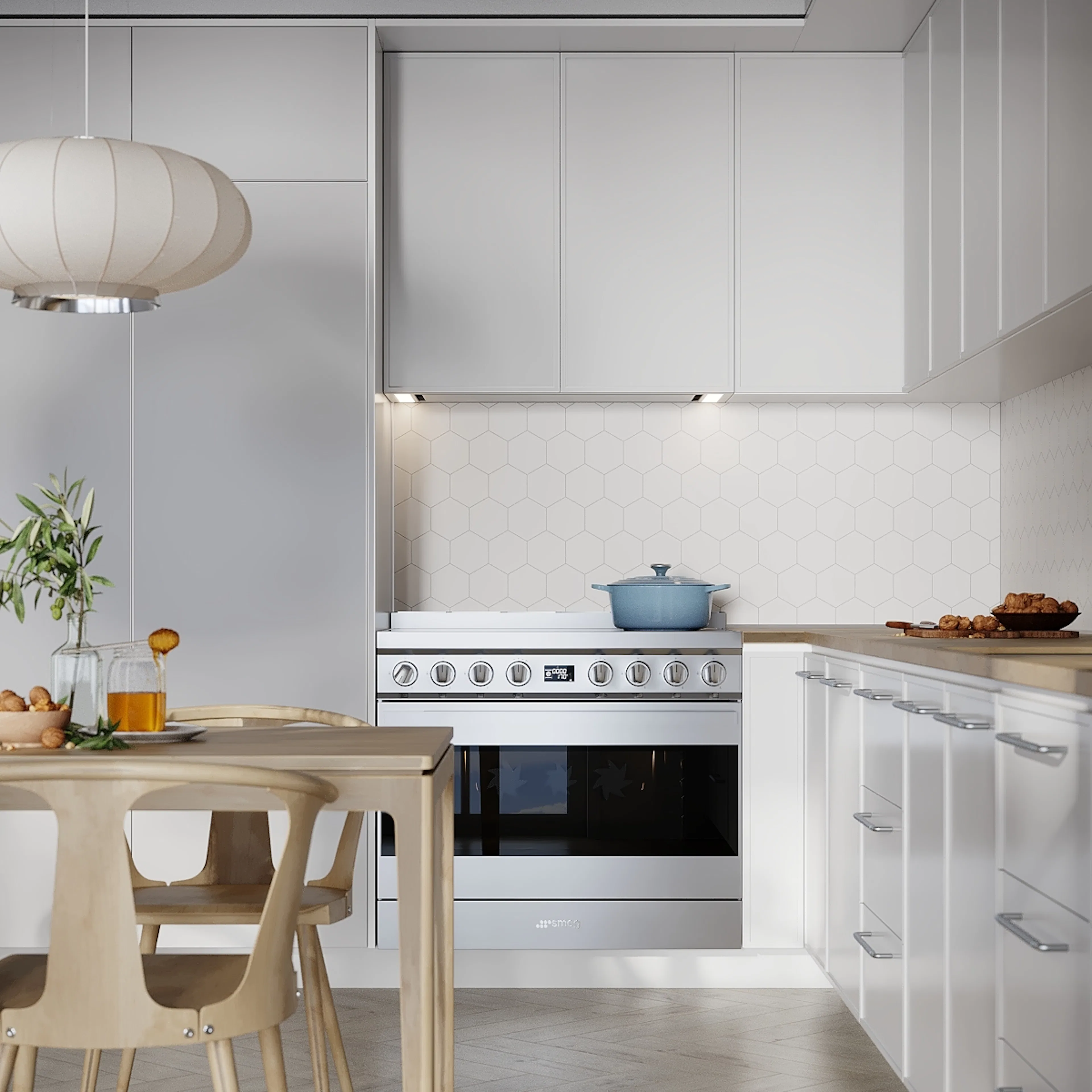 Kitchen Board Fibo 2094-KM71 S White Hexagon