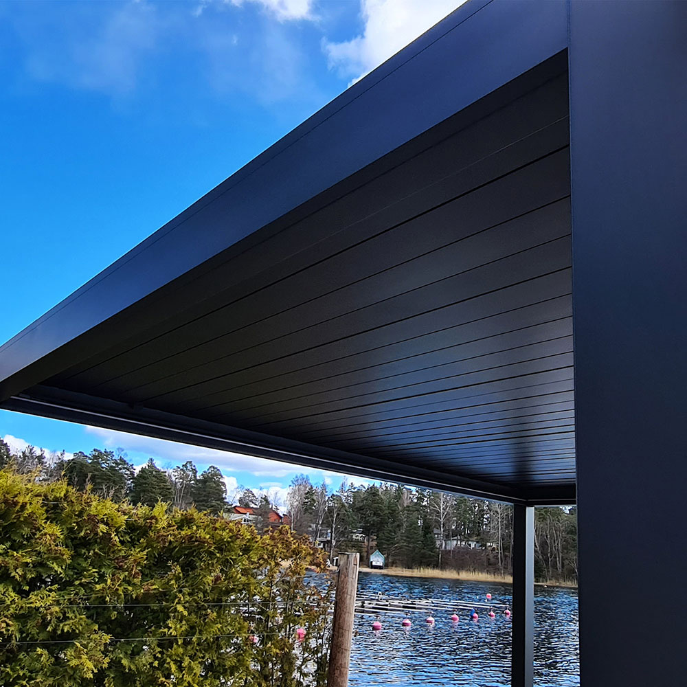 Pergola Metalcraft Motorisert Lamelltak 3x3 m LED