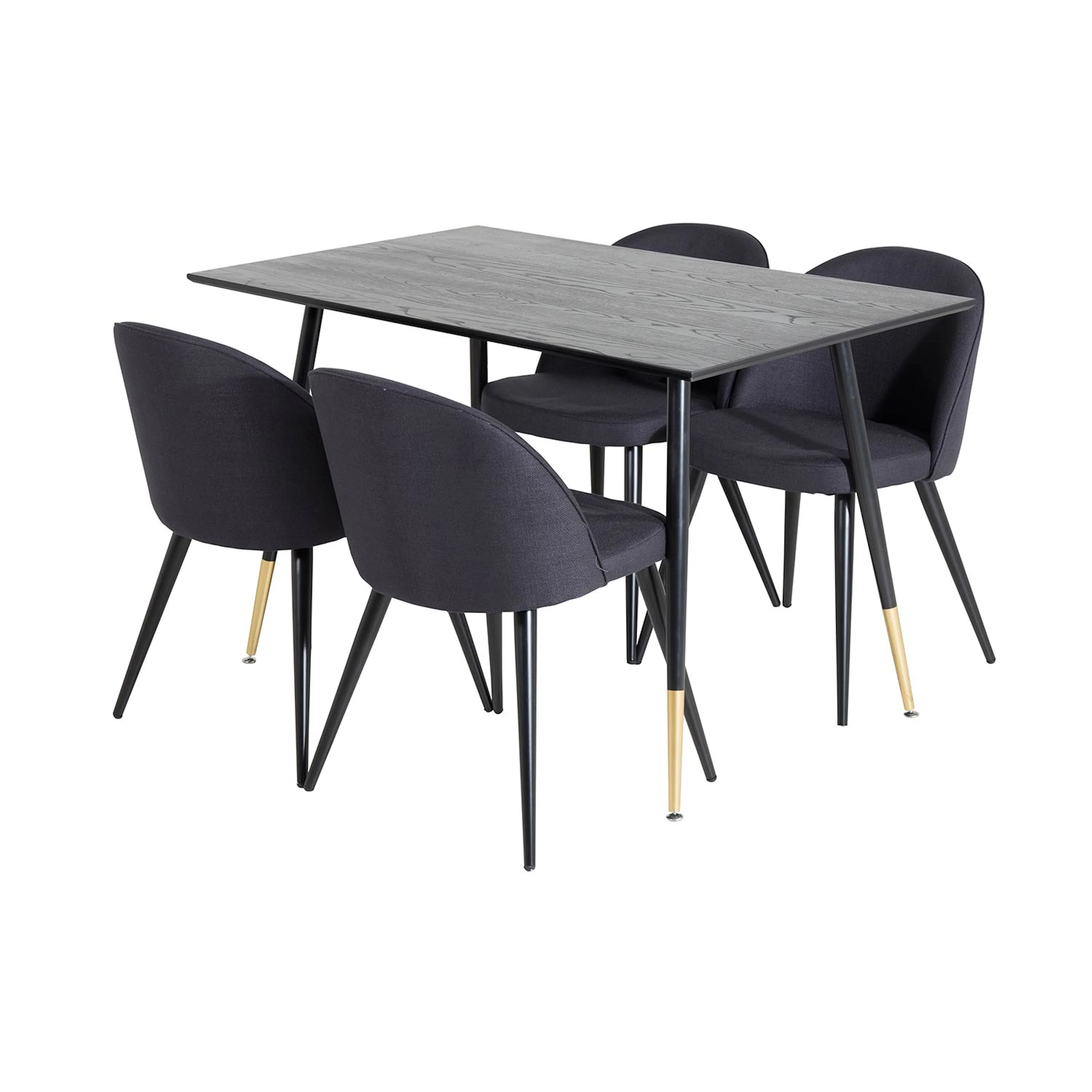 Spisegruppe Venture Home Dipp med 4 Velvet Stoler