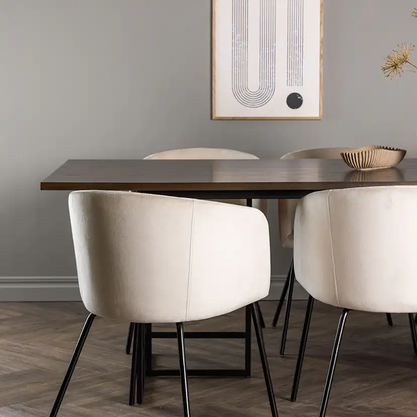Spisegruppe Venture Home Ystad med 6 stk Berit Stoler