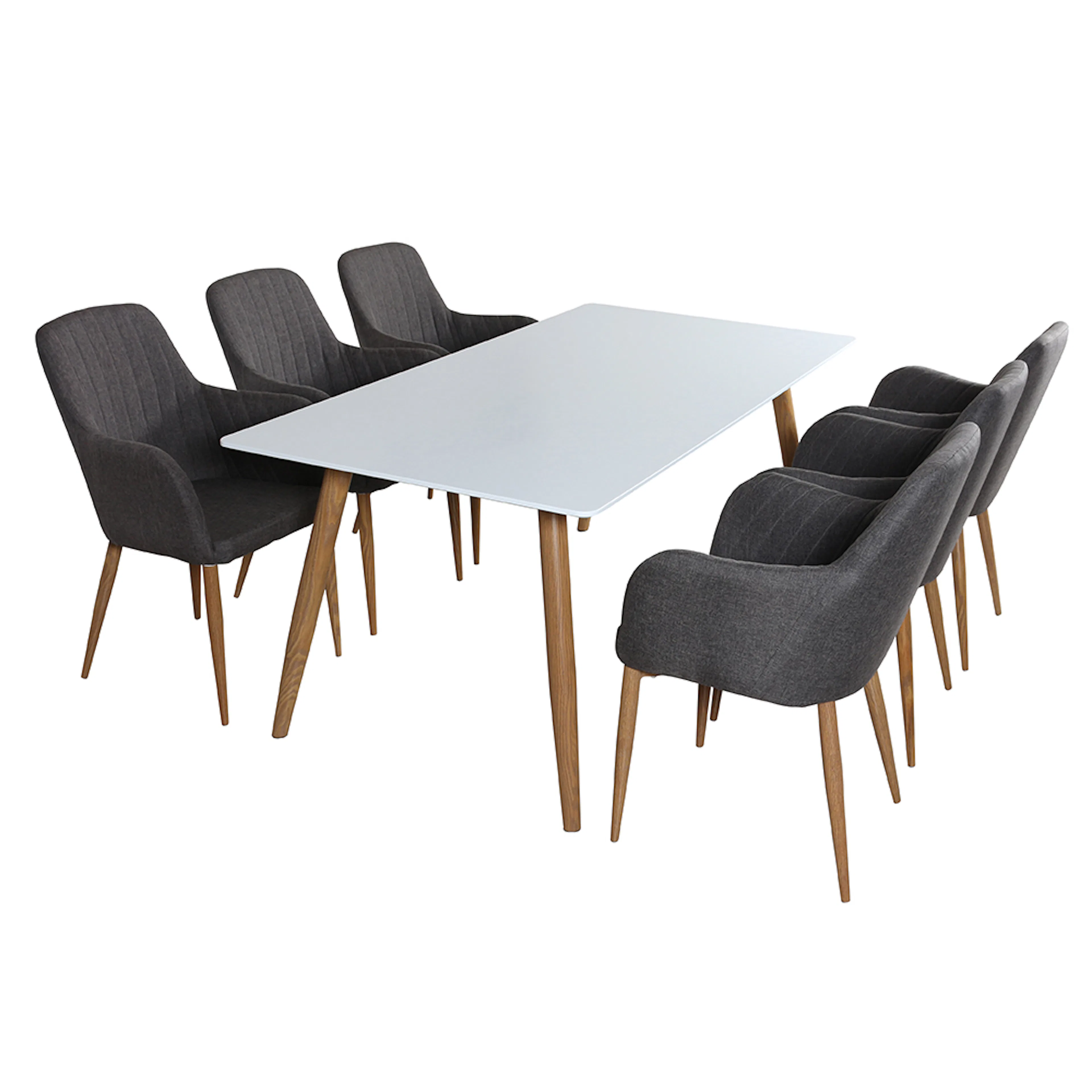 Spisegruppe Venture Home Pelle Casper med 6 Stoler