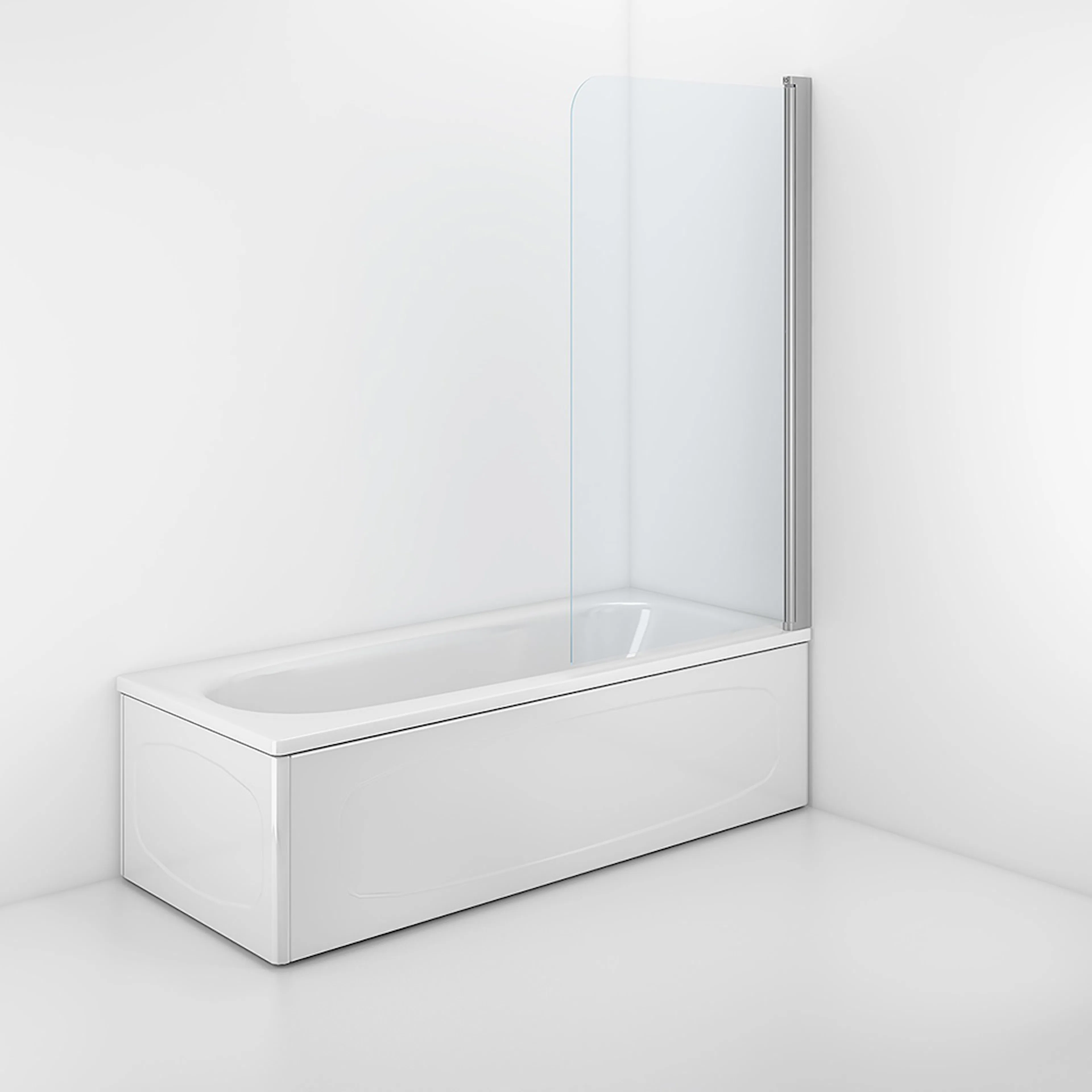 Badkarsvägg Contura Shower Space SPXK Matt Aluminium BxH:800x1400