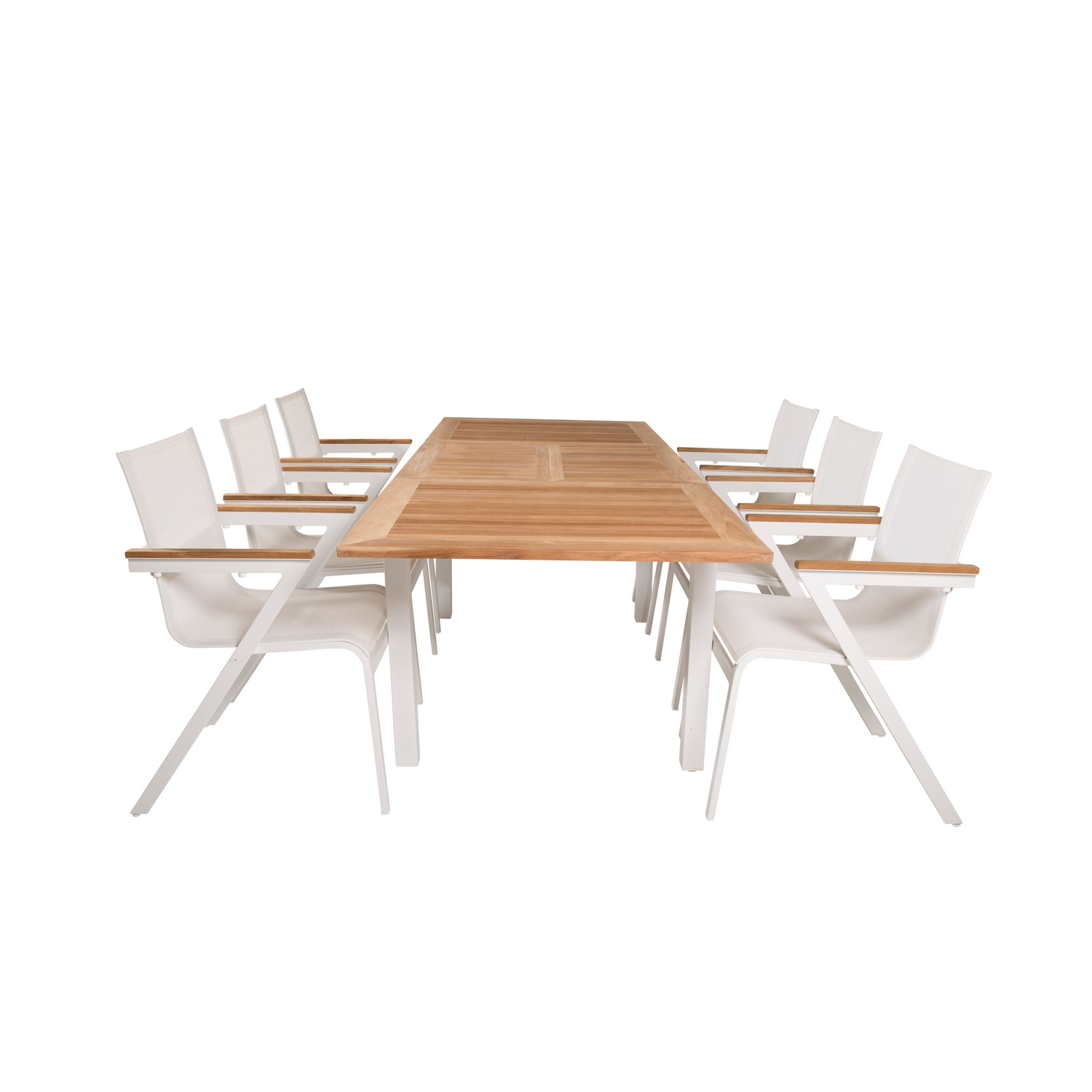 Spisegruppe Venture Home Perla 160/240 med 6 Meya Stoler