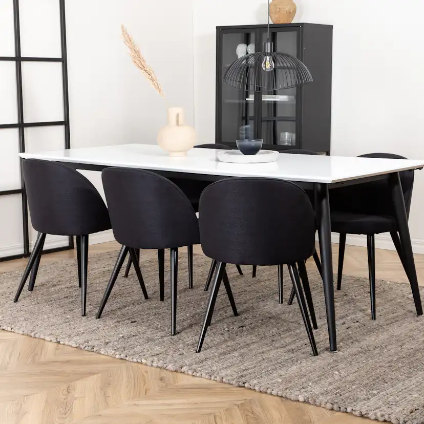Spisegruppe Venture Home Jolie med 6 Valentina Stoler