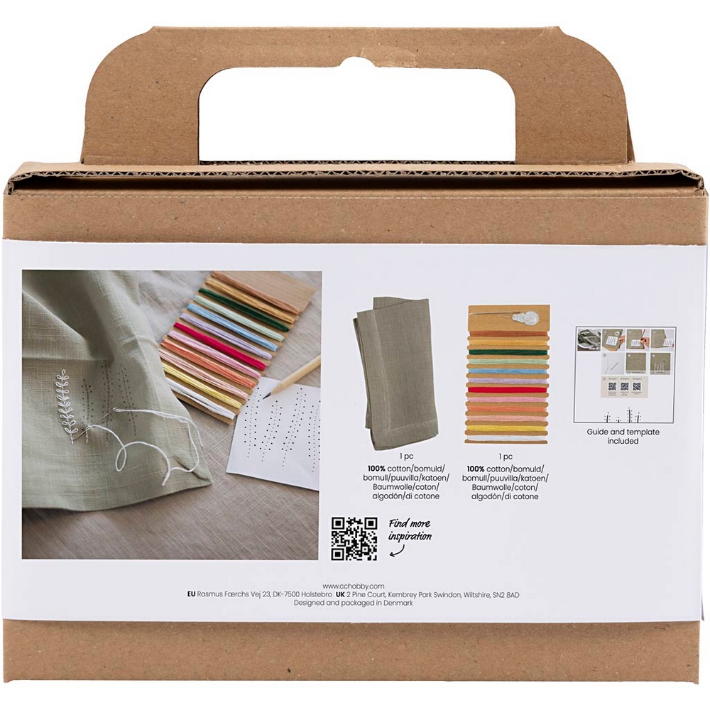 Hobbysett Creativ Company Mini DIY Kit Serviett Brodering